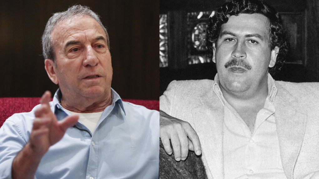José Luis Perales y Pablo Escobar. Imágenes de archivo