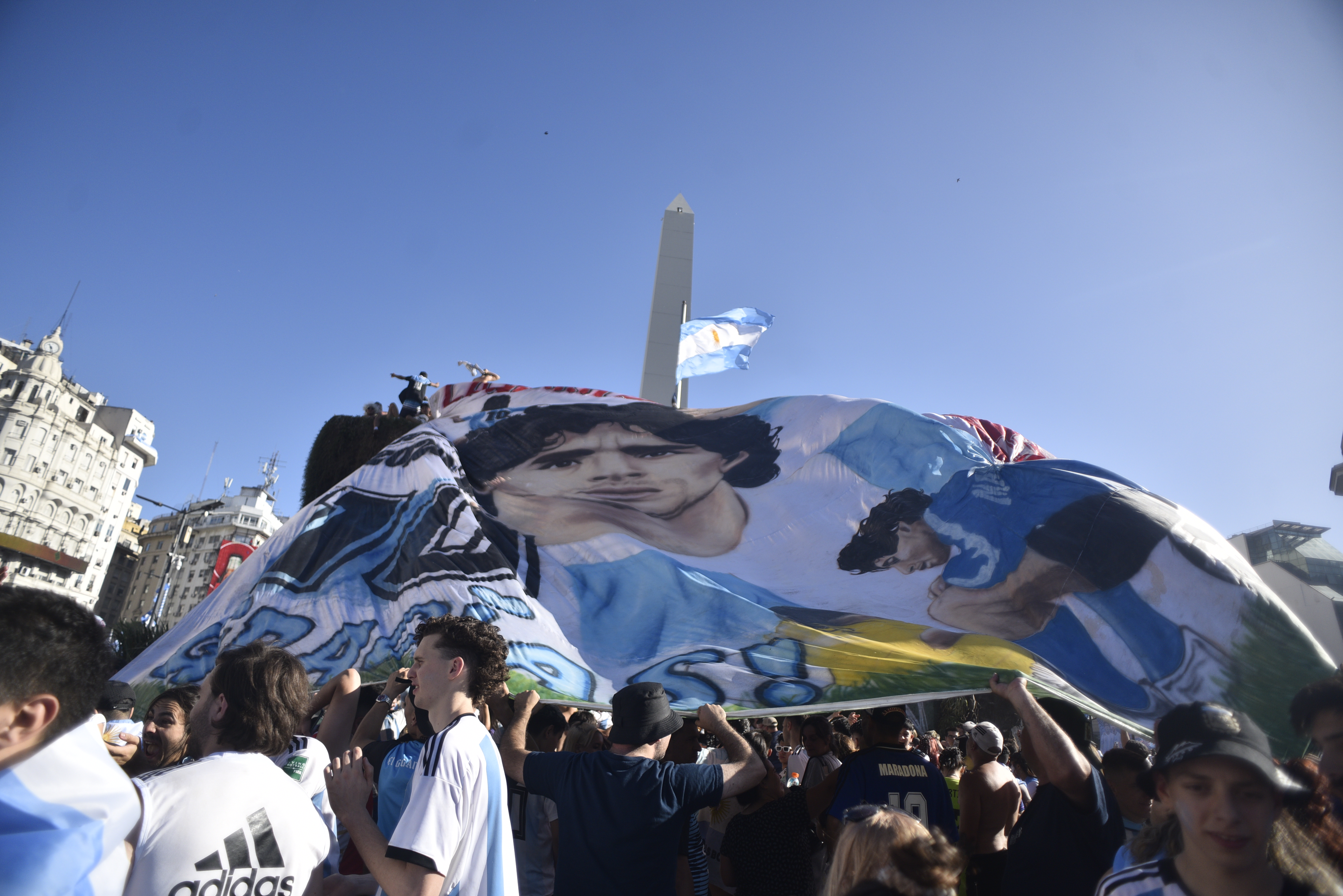 El Obelisco porteño será el epicentro de los festejos de la selección argentina por la obtención de la tercera Copa del Mundo. (Adrian Escandar)