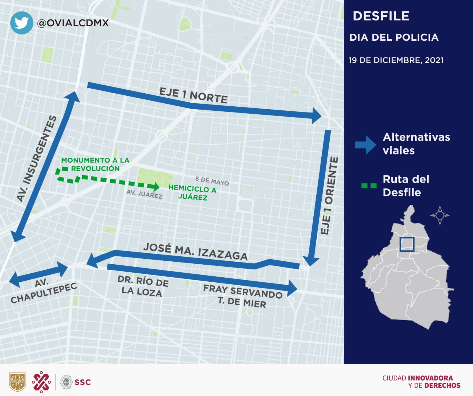 Cdmx Ruta Cierres Y Alternativas Viales Por El Desfile Del Día Del Policía 2021 Infobae 3489