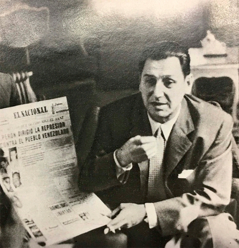 Entre 1956 y 1958 Perón vivió en Caracas, Venezuela. Gobernaba el dictador Marcos Pérez Jiménez