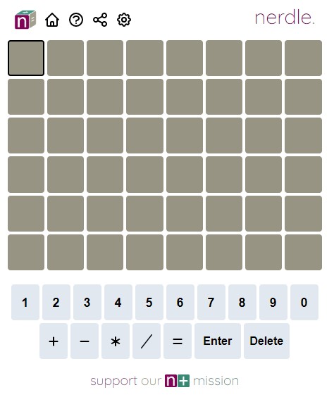 Juego Nerdle (Captura)