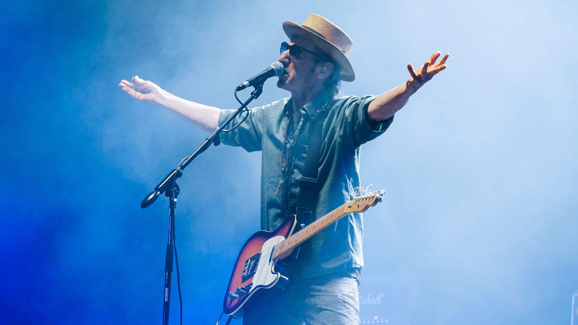 Skay Beilinson fue uno de los referentes históricos que participó del primer día del Cosquín Rock 2023 (Flow)