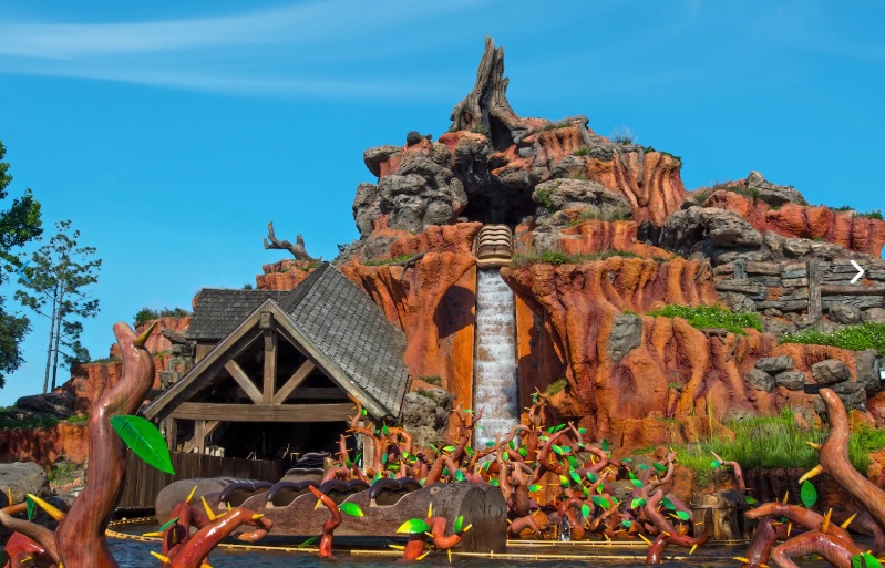 Splash Mountain, una de las atracciones acuáticas de le Disney World