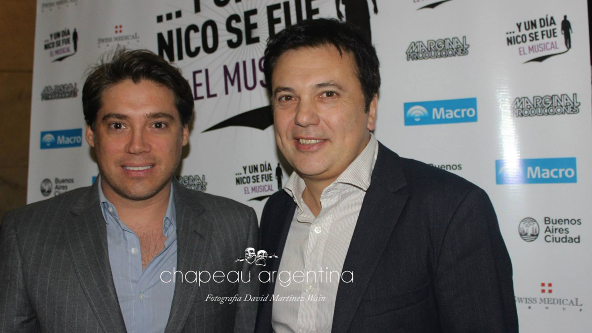 La imagen de Galfrascoli y Núñez, durante un espectáculo teatral en 2013 (Chapeau Argentina)