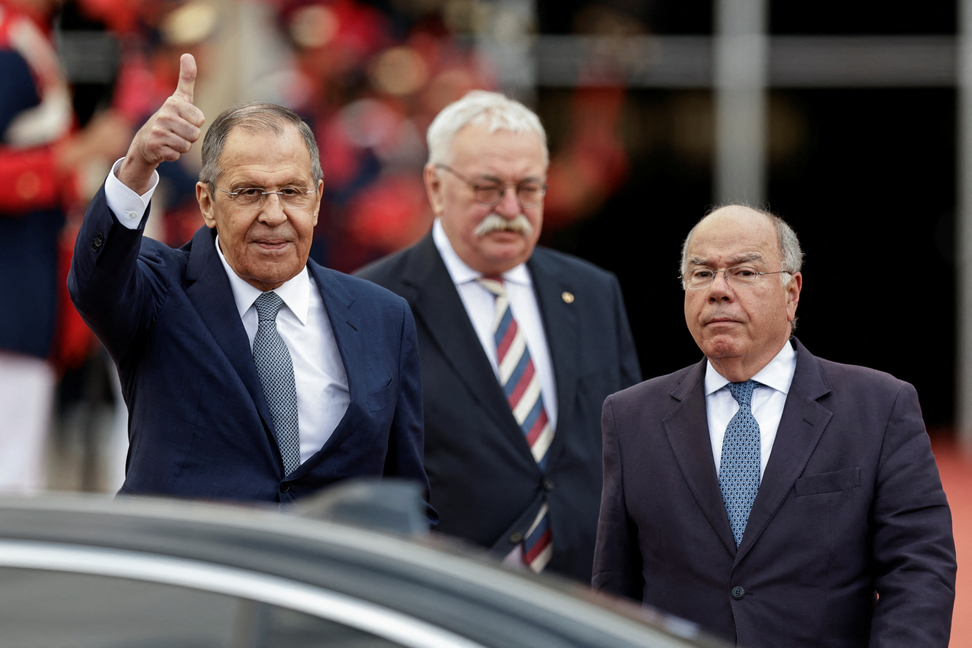 Lavrov mostrando su simpatía por Brasil (REUTERS/Ueslei Marcelino)