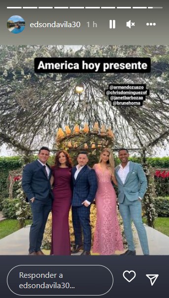 Integrantes de América Hoy en la boda de Ethel Pozo. (Instagram)