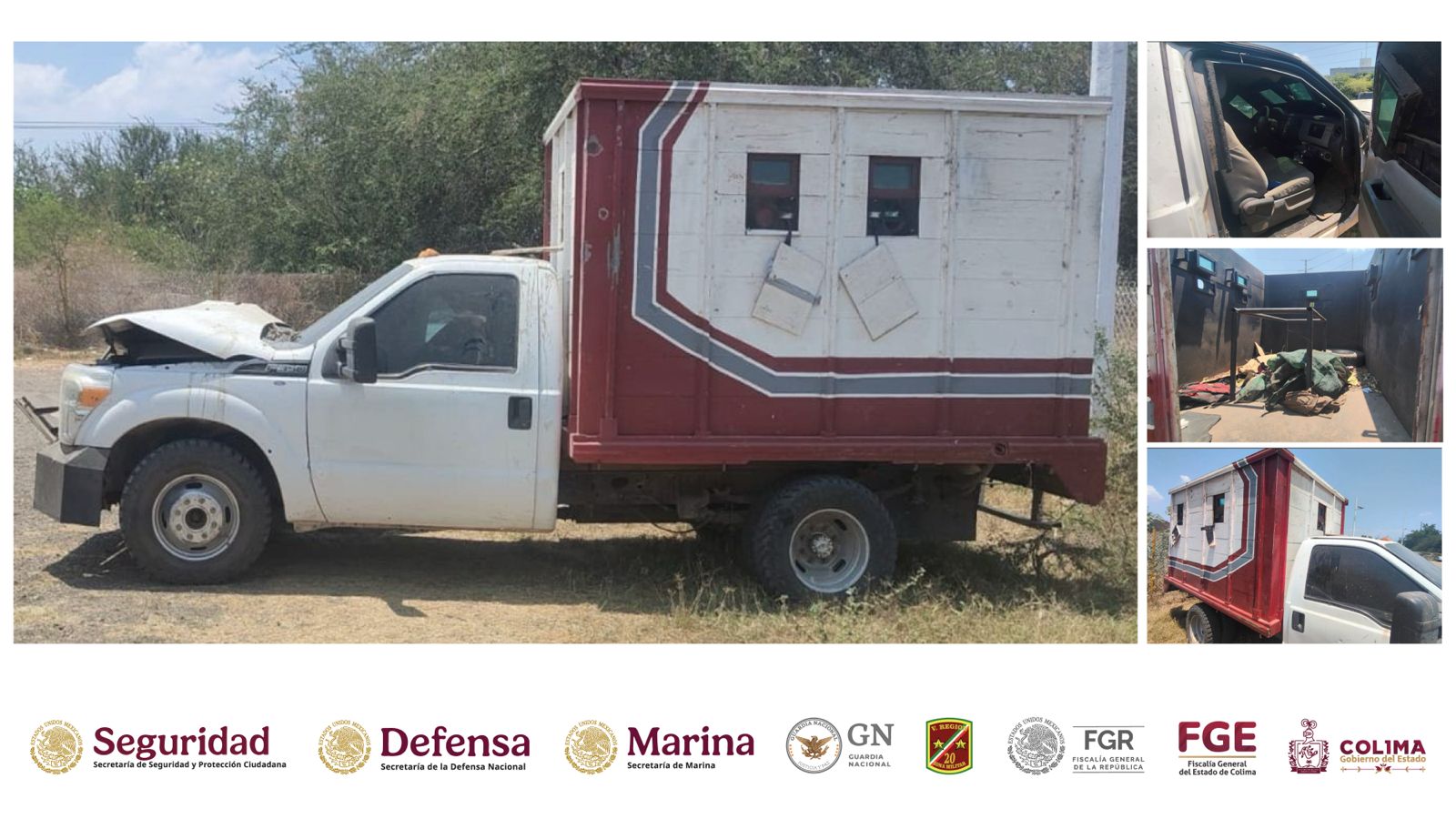 Saldo oficial de la jornada violenta en Colima: cinco presuntos miembros del CJNG detenidos, dos abatidos y una camioneta blindada asegurada - Infobae