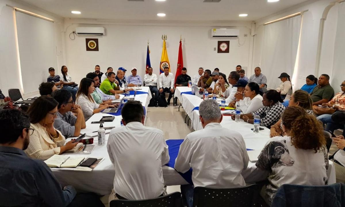 Líderes del paro minero se levantan de la mesa de diálogos. Cortesía: Alcaldía de Caucasia