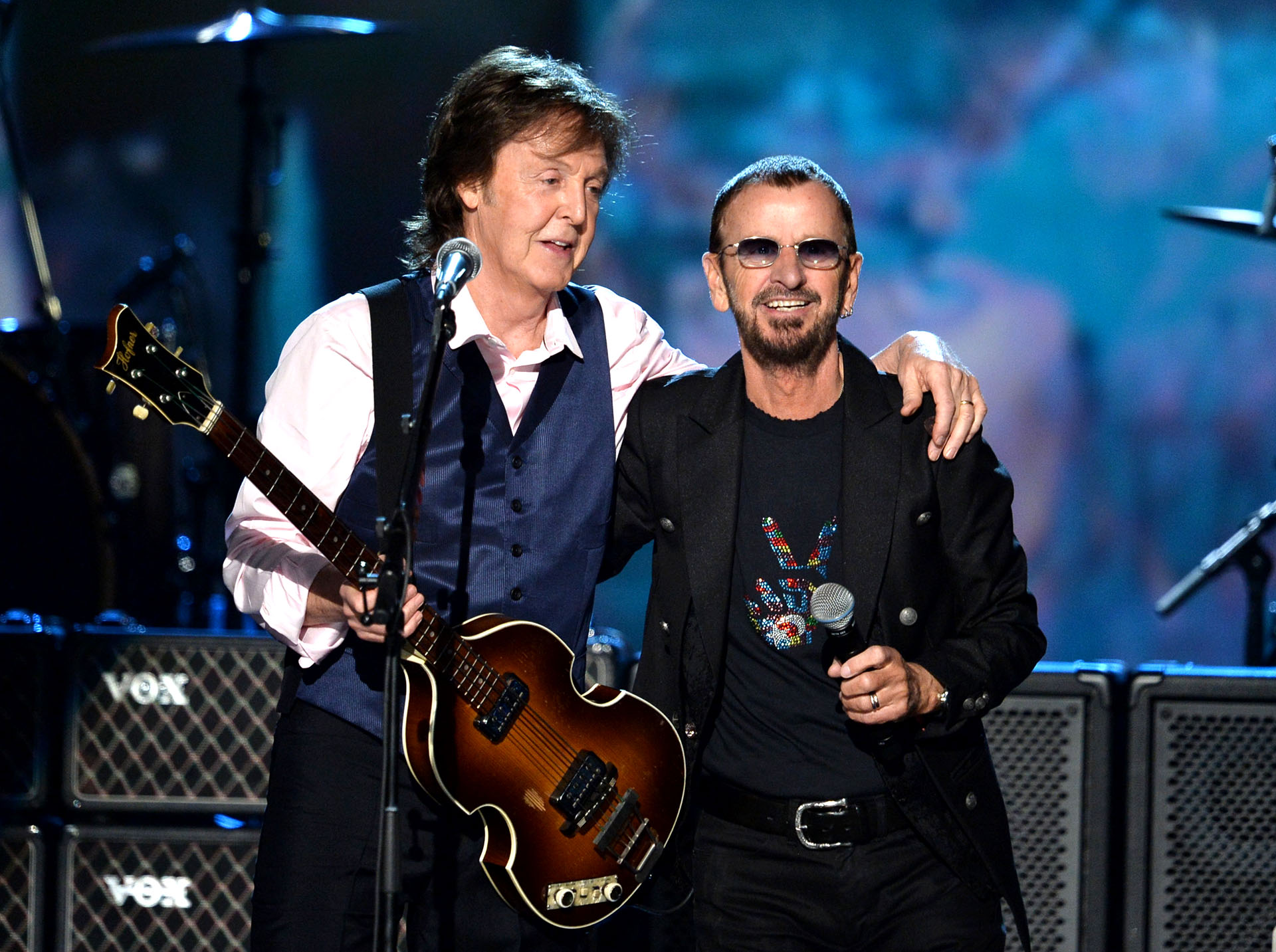 Paul y Ringo siempre mantuvieron una excelente relación. Son los dos Beatles sobrevivientes y mantiene vivo su legado 
Kevin Winter/Getty Images/AFP
