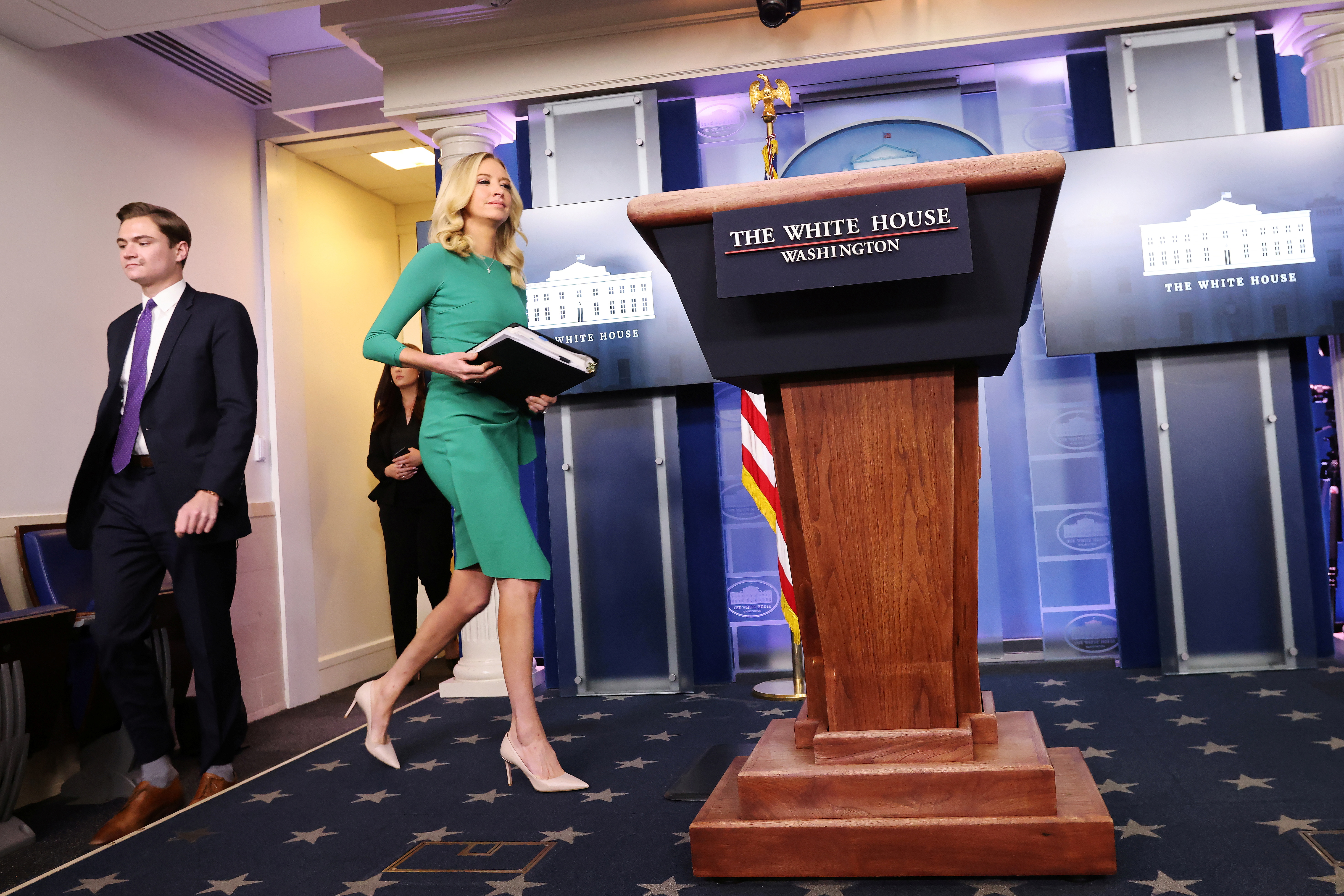 La secretaria de prensa de la Casa Blanca, Kayleigh McEnany. REUTERS/Carlos Barria