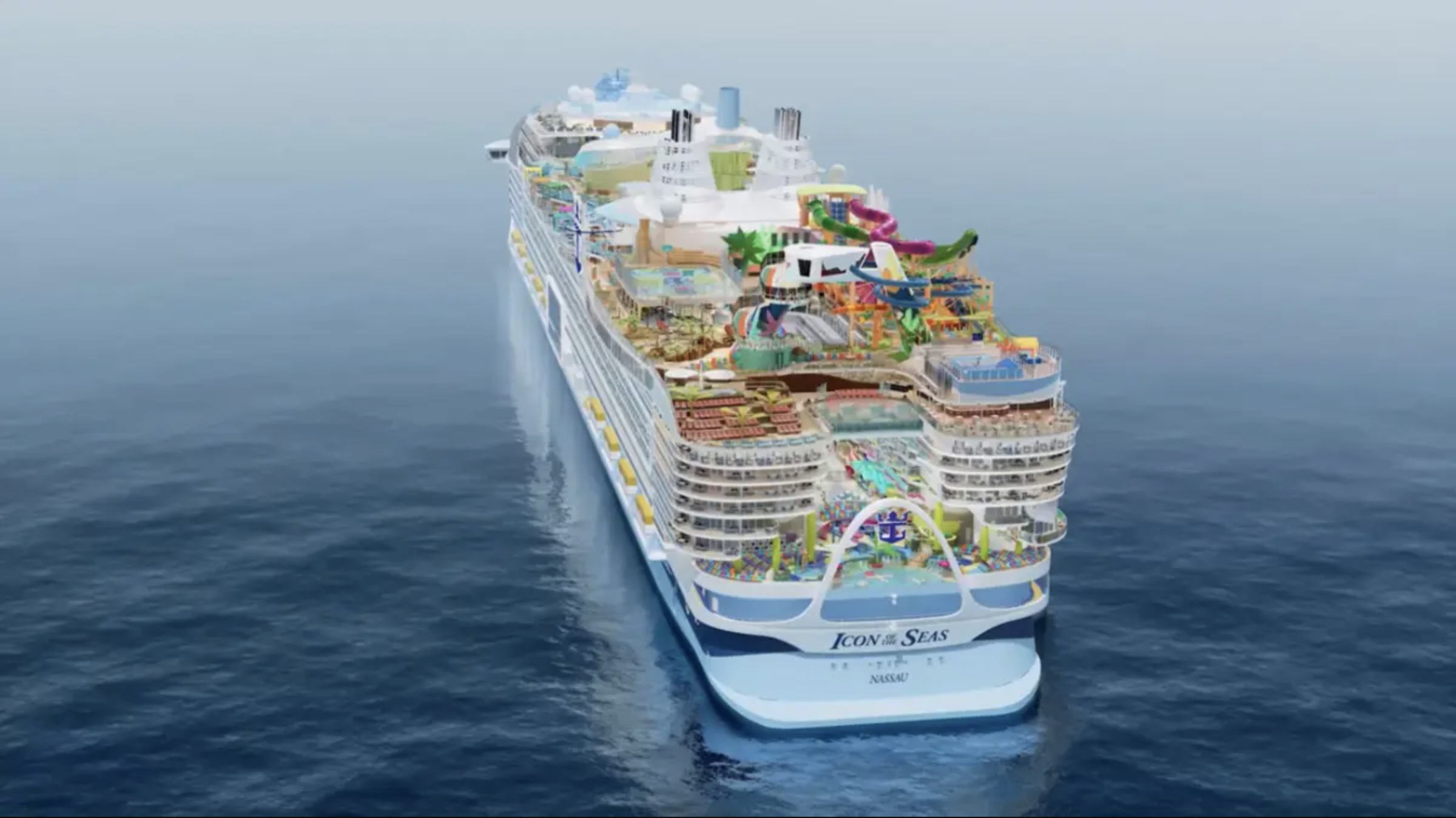 El primer barco de la Icon Class aspira crear un antes y un después en la industria de los viajes de entretenimiento. (Royal Caribbean)