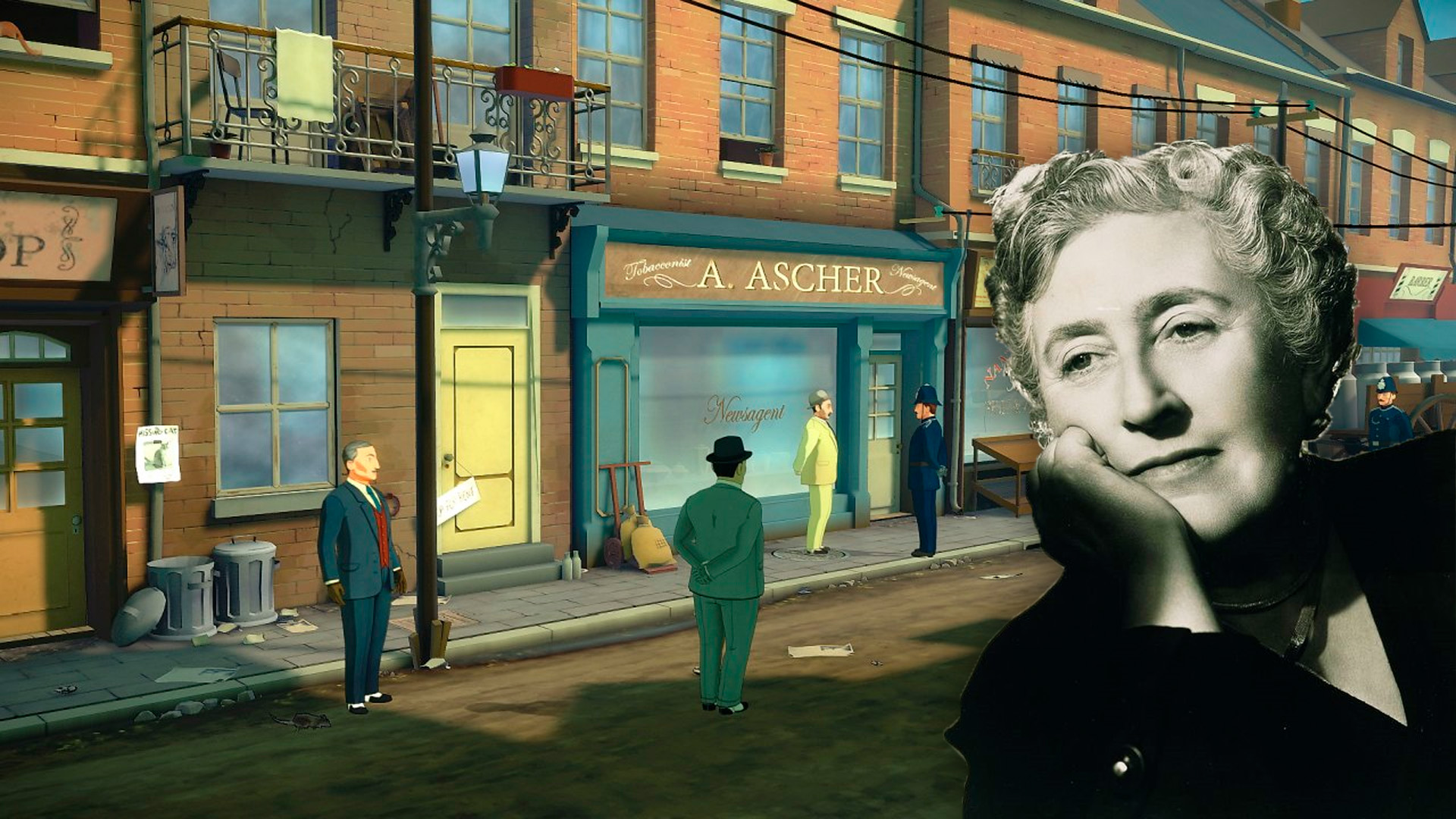 Agatha Christie y ABC Murders, un videojuego sobre una novela suya.