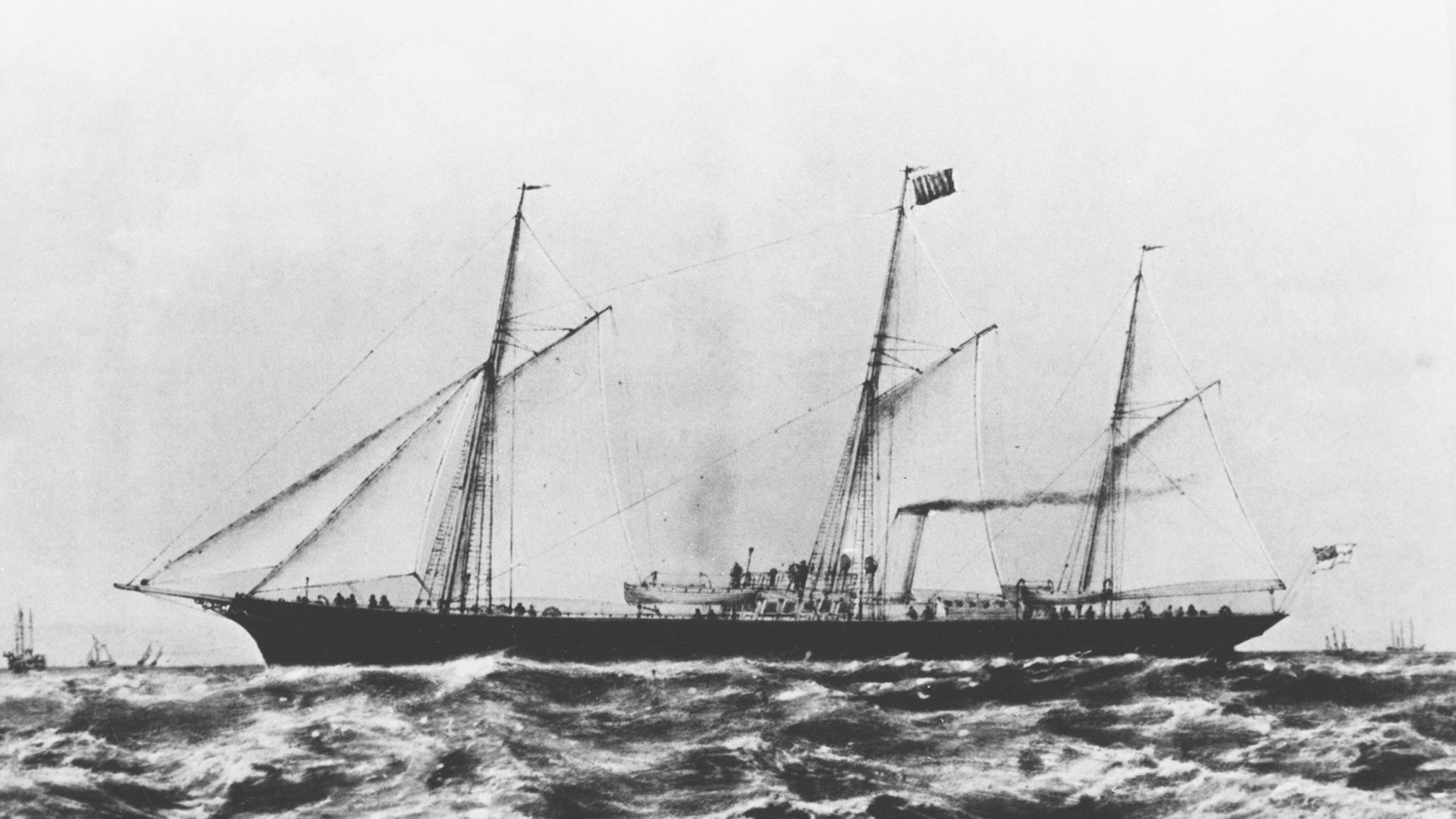 El Struma en 1890, cuando era un yate británico conocido como Xantha