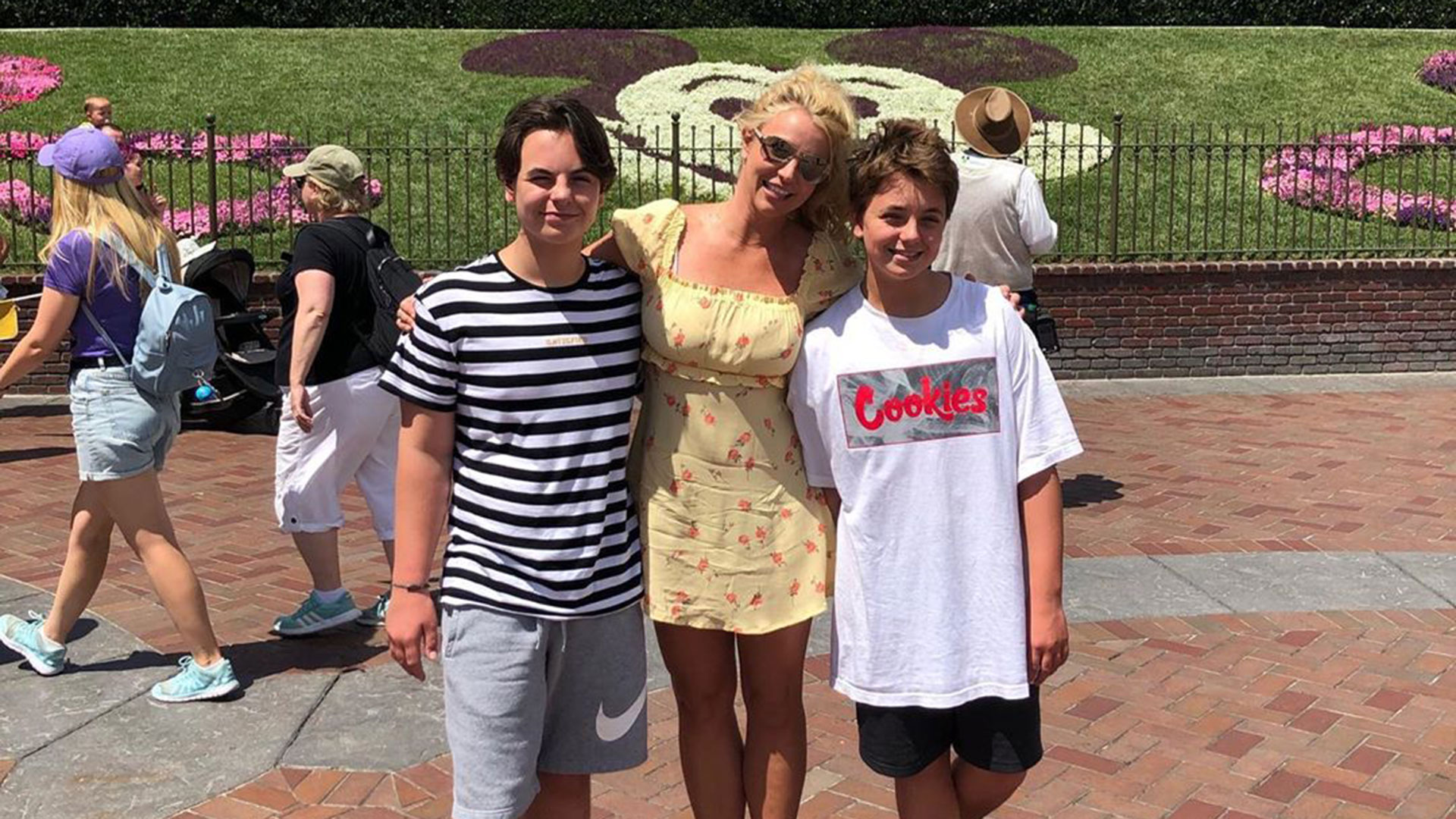 Britney Spears con sus hijos Sean y Jayden 
