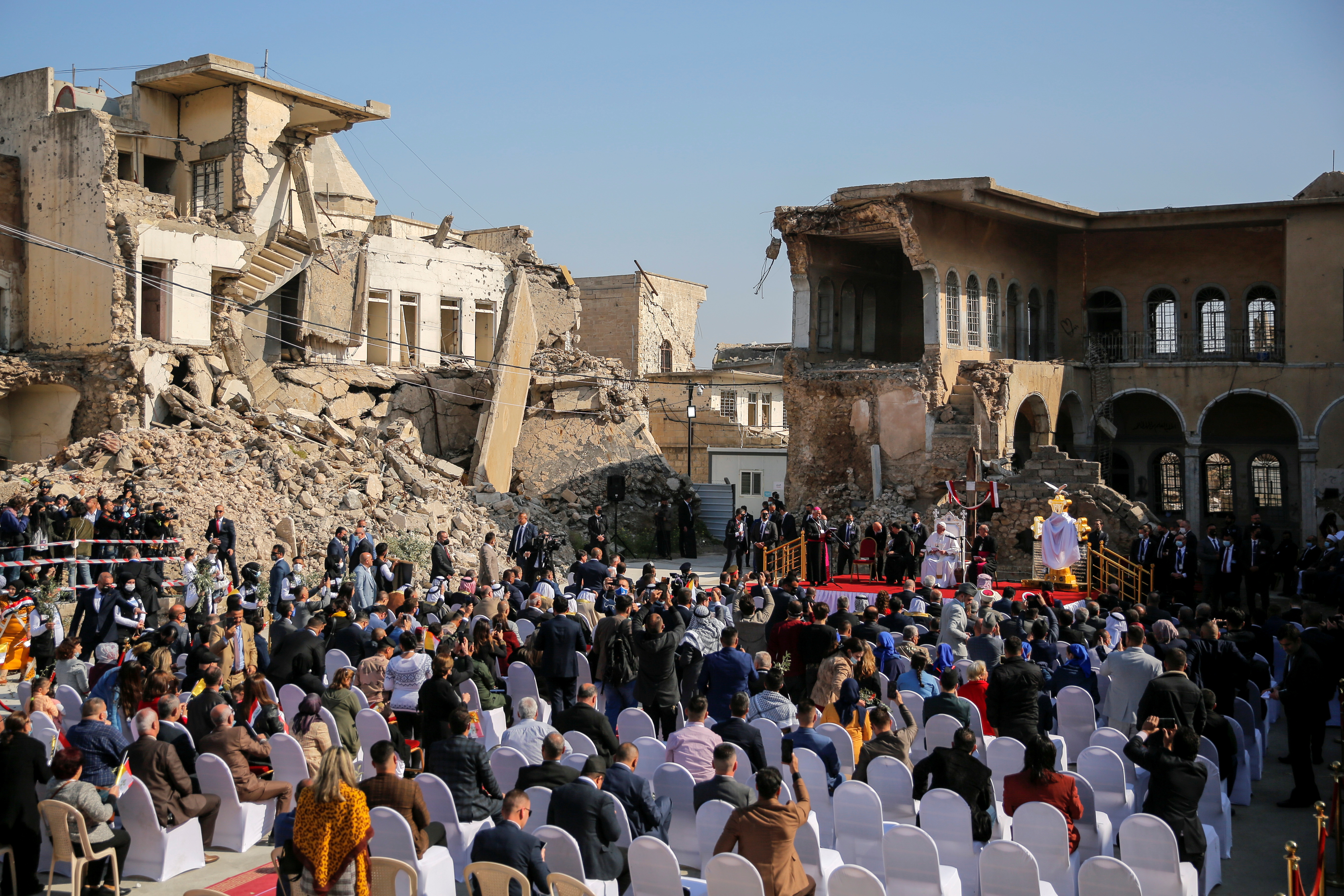 La ceremonia en la ciudad vieja de Mosul (Reuters)