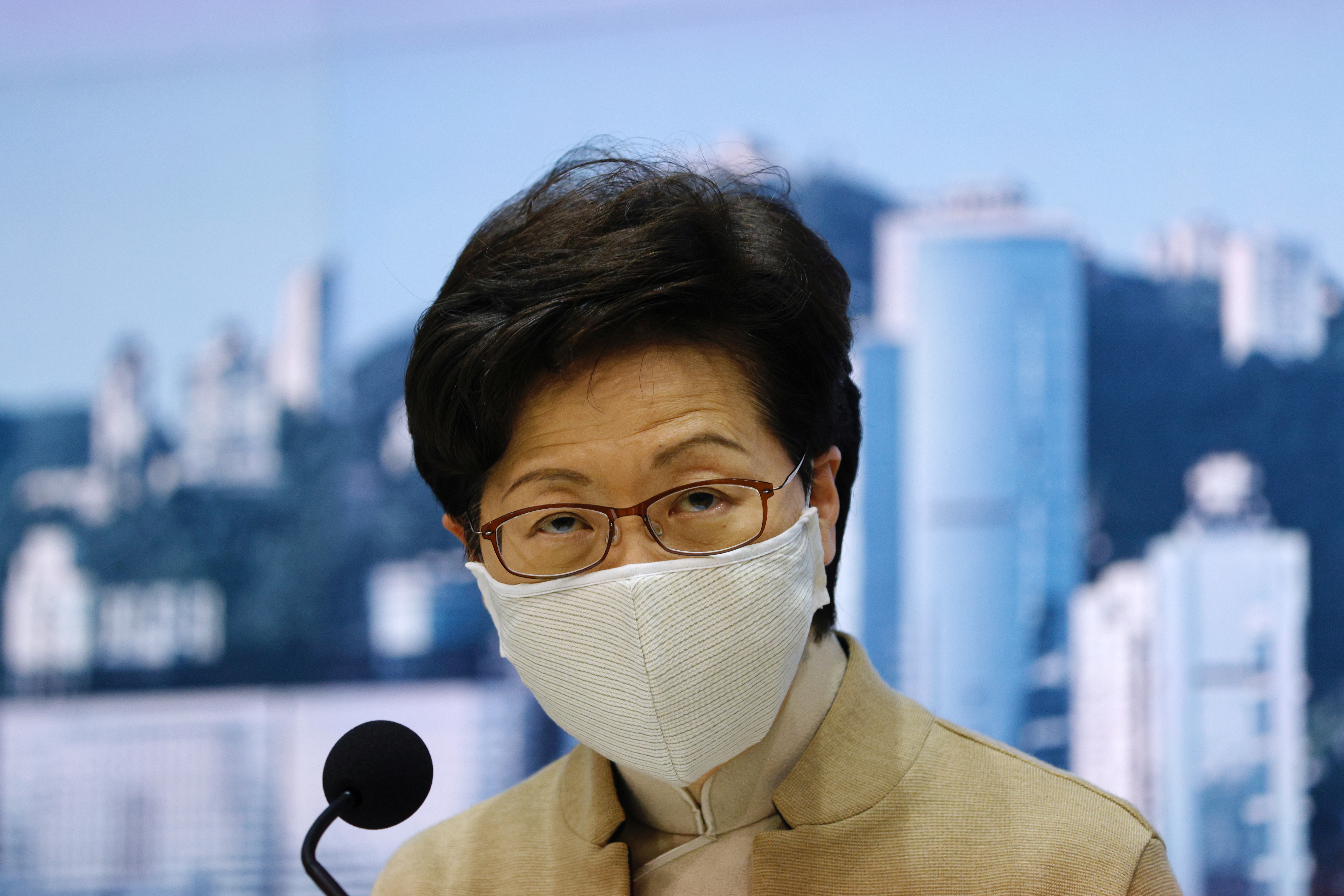 La jefa del gobierno de Hong Kong Carrie Lam (REUTERS/Tyrone Siu)