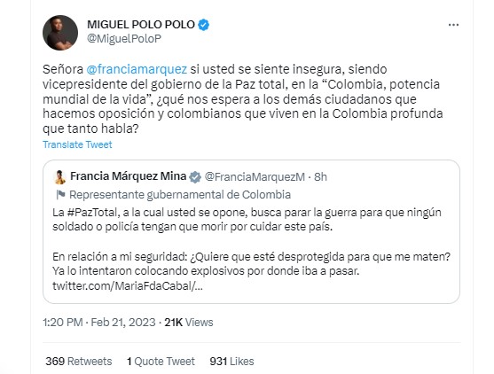 Así reaccionaron en Twitter a la polémica por la que sería la nueva casa de la vicepresidenta. Twitter.
