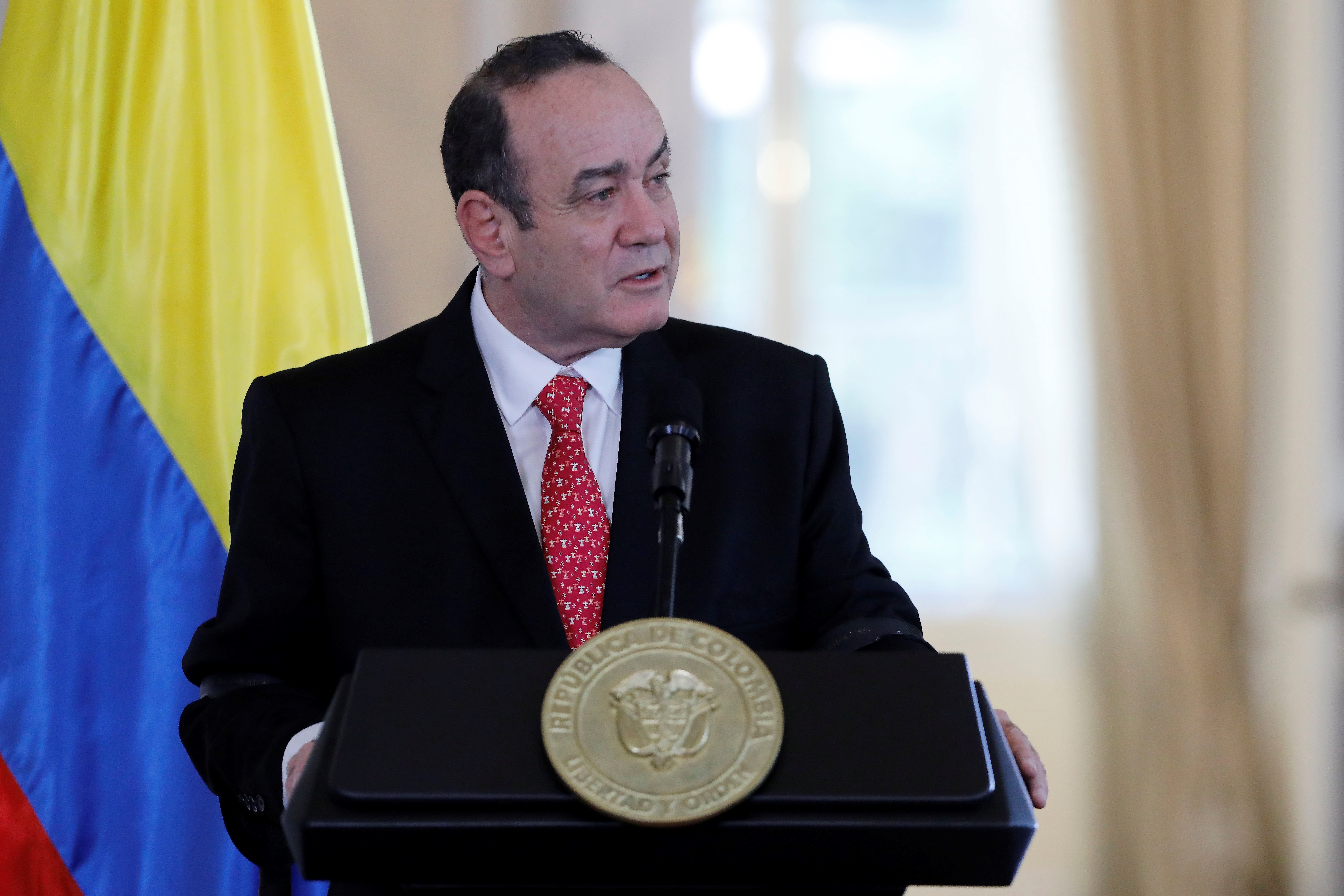 Fotografía de archivo del presidente de Guatemala, Alejandro Giammattei. EFE/ Carlos Ortega

