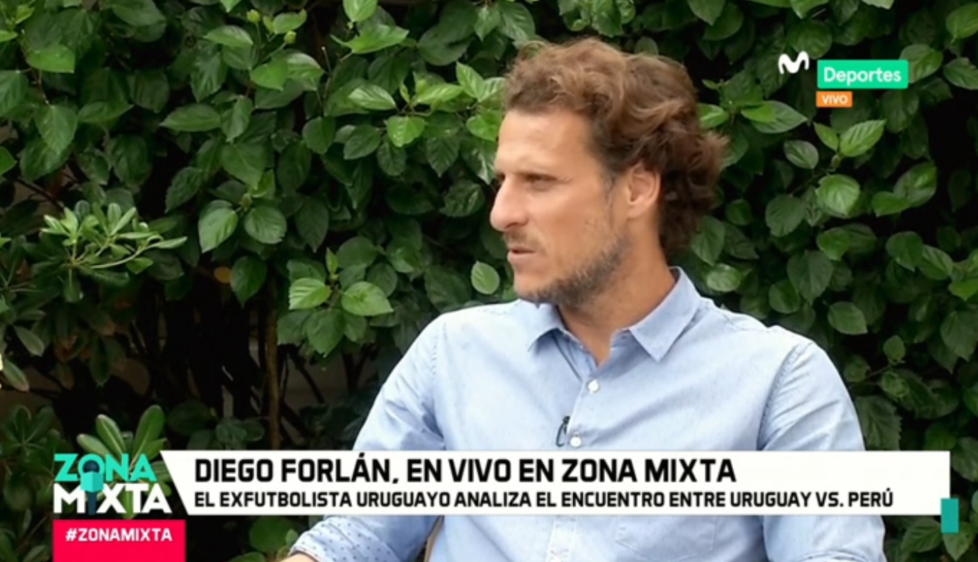 Diego Forlán resaltó el colectivo de la selección peruana a poco del duelo con Uruguay.