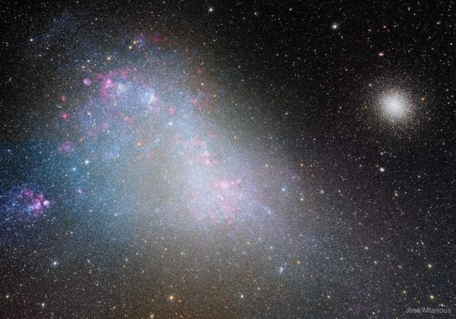 Una fotografía de la Pequeña Nube de Magallanes, una galaxia enana cercana que se está fusionando con la Vía Láctea. (JOSE MTANOUS)
