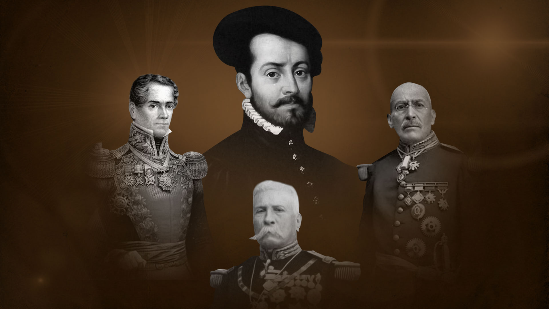 Santa Anna, Porfirio Díaz, Hernán Cortés y Victoriano Huerta
(Foto: Jovani Pérez/ Especial Infobae)