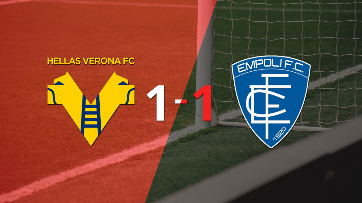 Hellas Verona y Empoli empataron 1 a 1