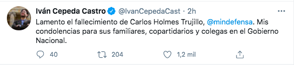 Trino de Iván Cepeda.