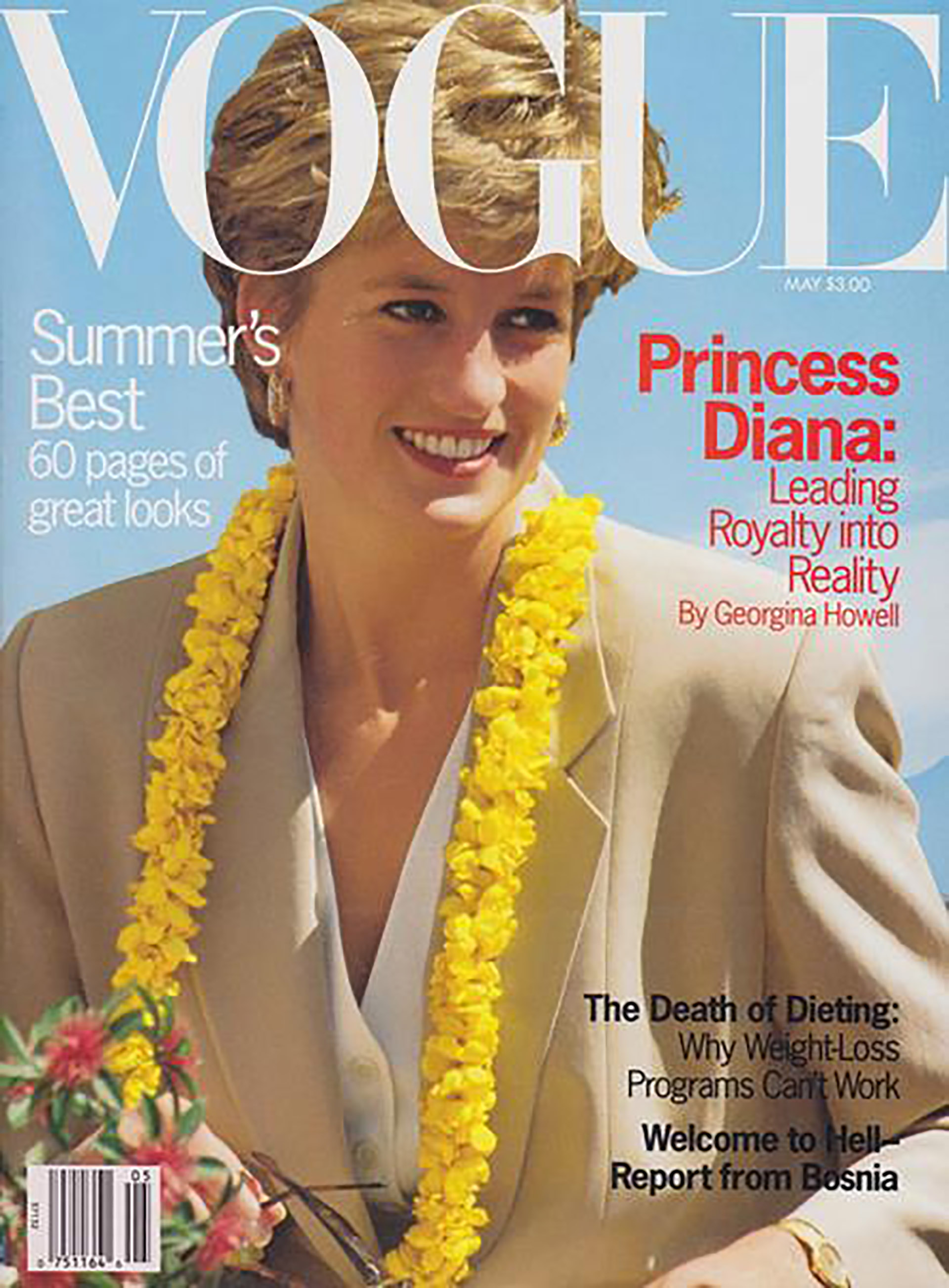 Lady Di en una de las tapas más recordadas de Vogue (Vogue)