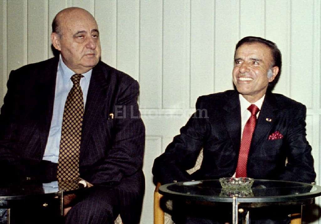 Armando Gostanian con el presidente Carlos Menem