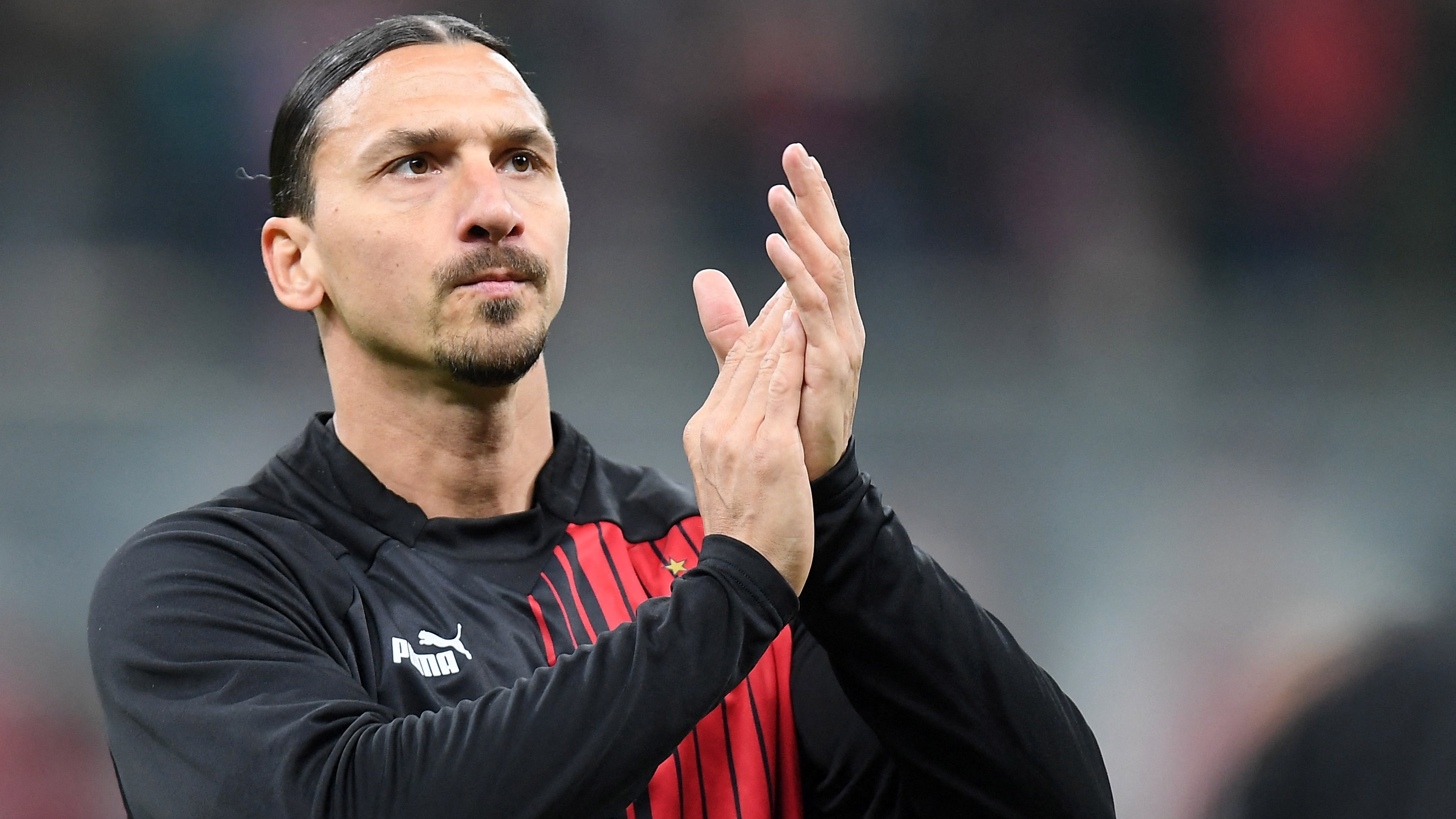 Soccer Football - Serie A - AC Milan v Salernitana - San Siro, Milan, Italy - March 13, 2023 AC Milan's Zlatan Ibrahimovic  during the warm up REUTERS/Daniele Mascolo