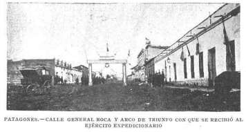En Patagones armaron un arco del triunfo para darle la bienvenida al ejército que había participado de la expedición