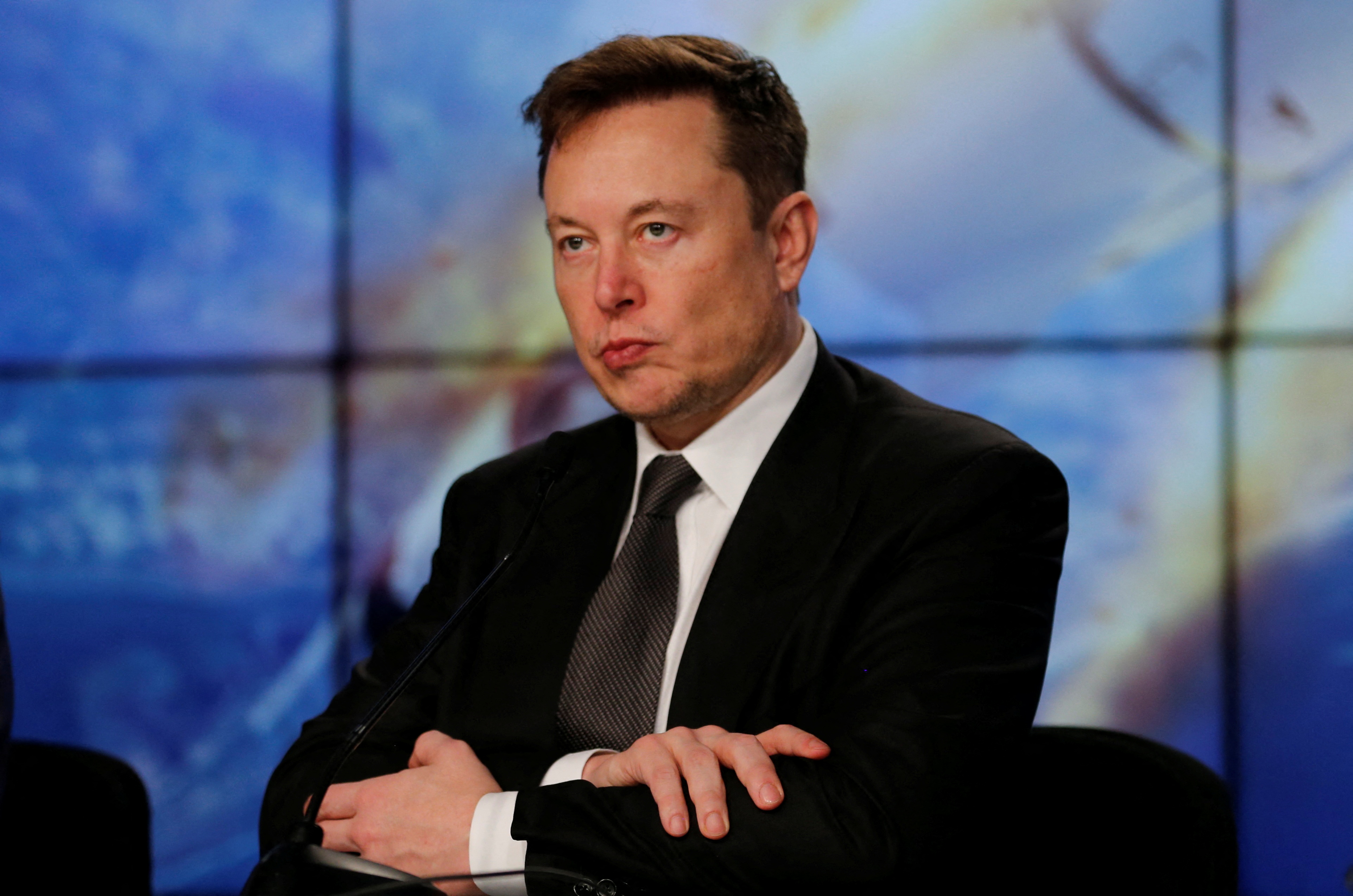 El fundador e ingeniero jefe de SpaceX, Elon Musk, en una rueda de prensa. (Reuters)