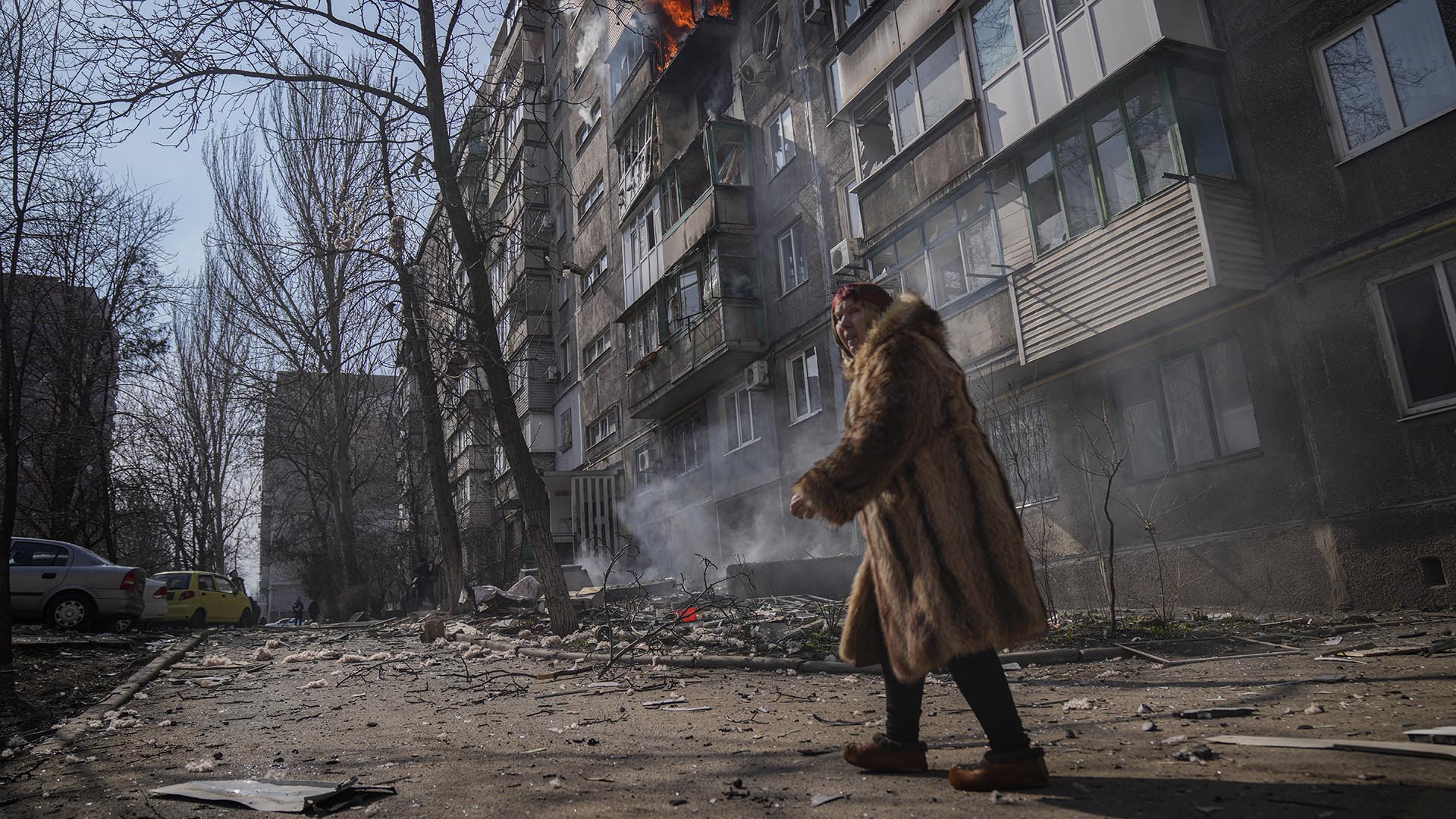 Ruins in Mariupol after Russian bombing (AP/Evgeniy Maloletka/File)