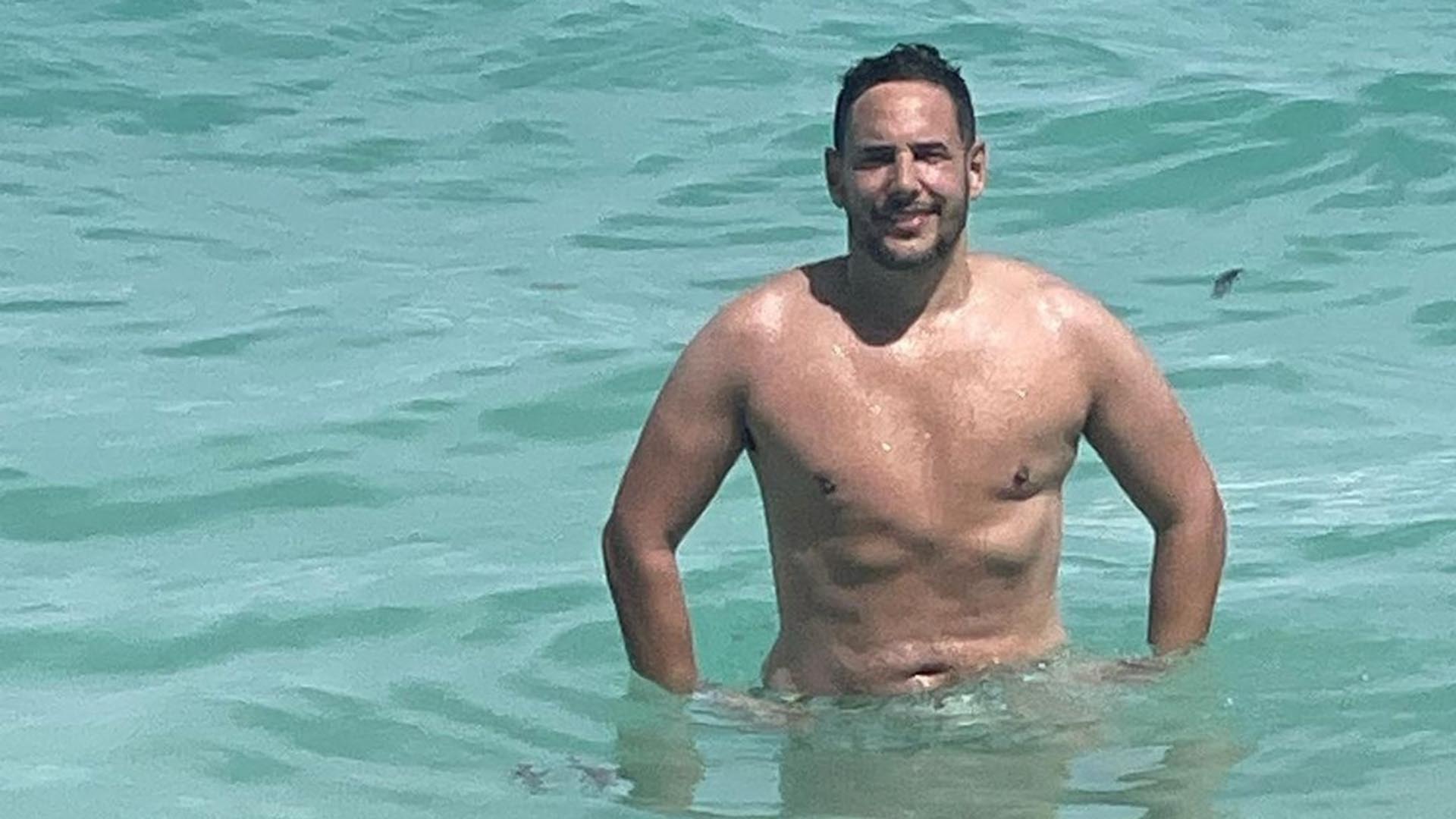 Rodrigo Lussich disfrutando del mar (Instagram)