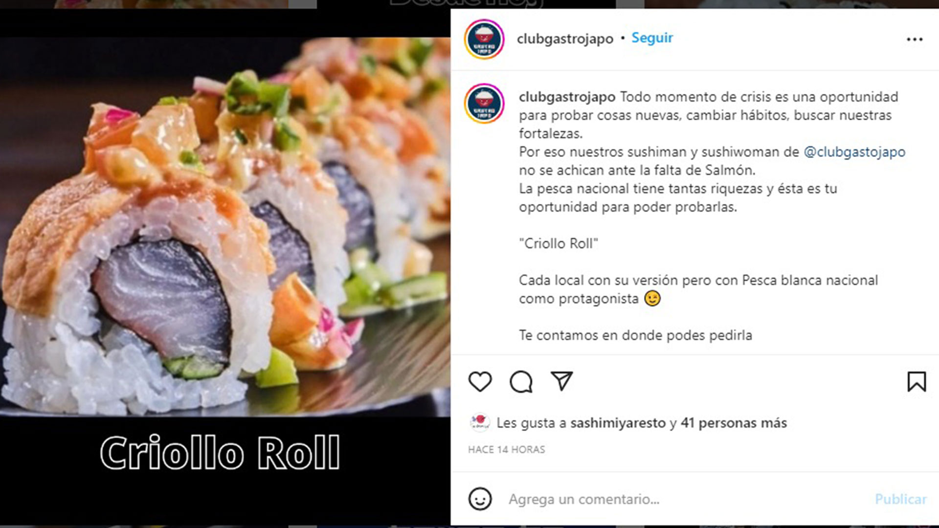 En redes sociales, los emprendimientos del Club Gastro Japo explicaron los cambios en el menú