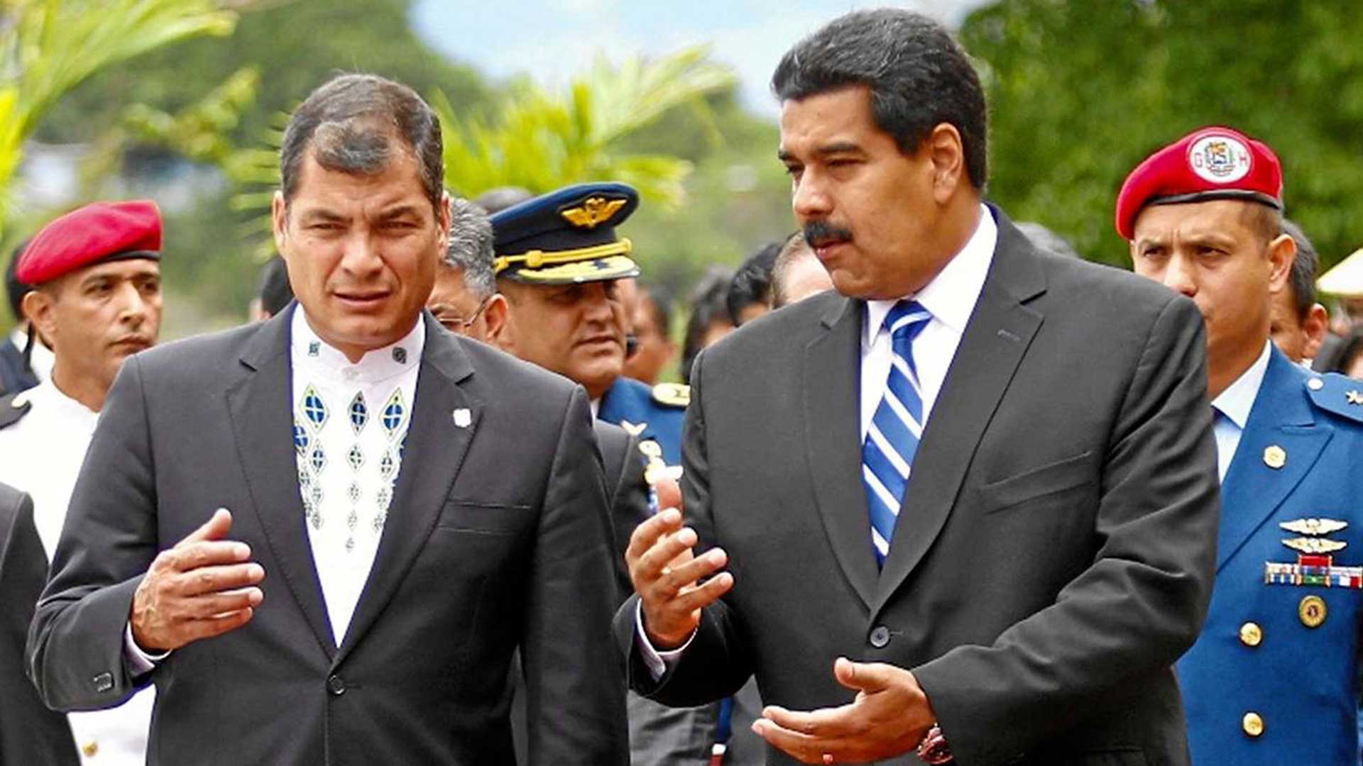 Rafael Correa y Nicolás Maduro (foto de archivo)