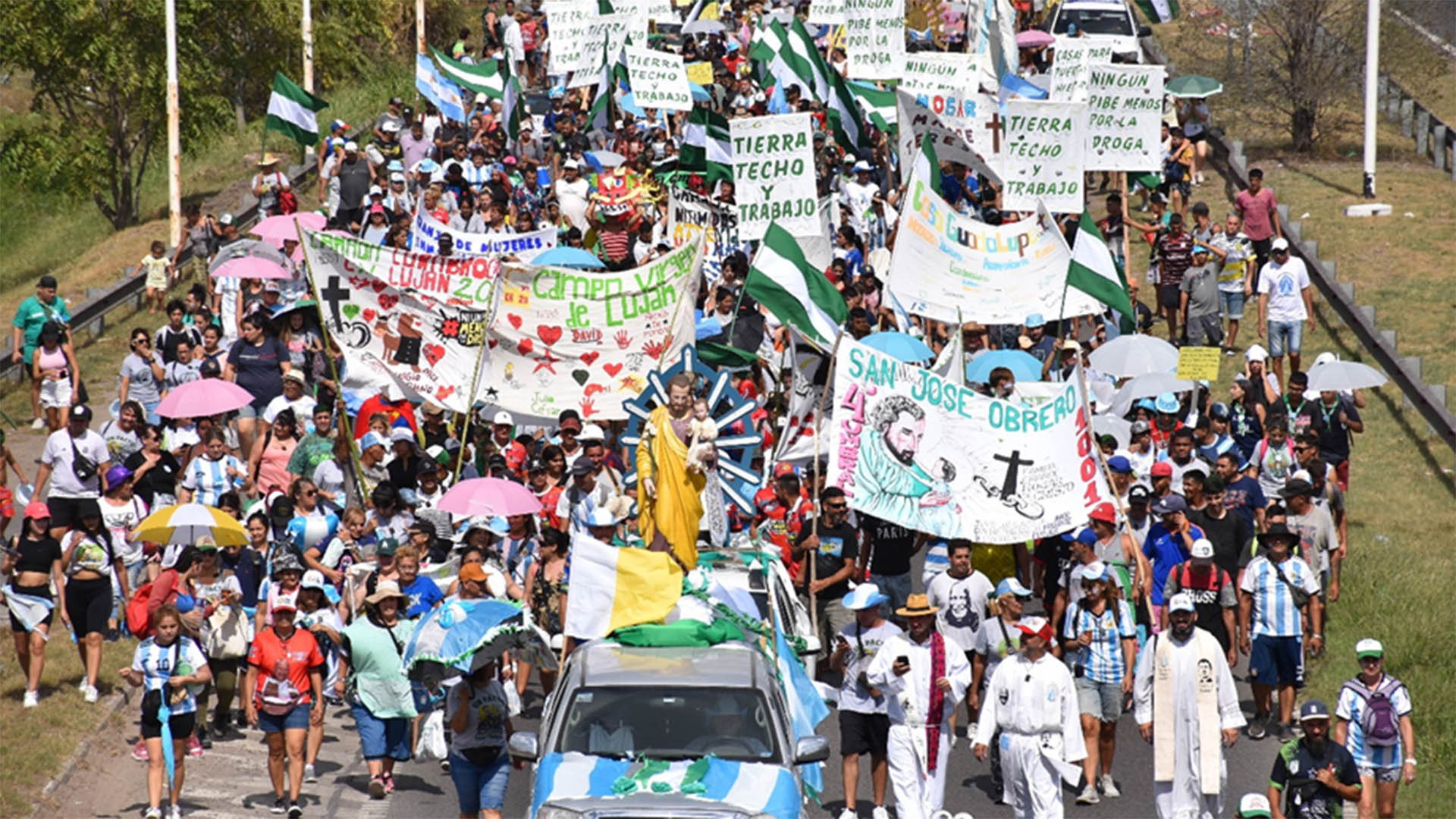 La caravana de San José, organizada por los obispados de San Justo y Laferrere en La Matanza (foto: La voz de San José)