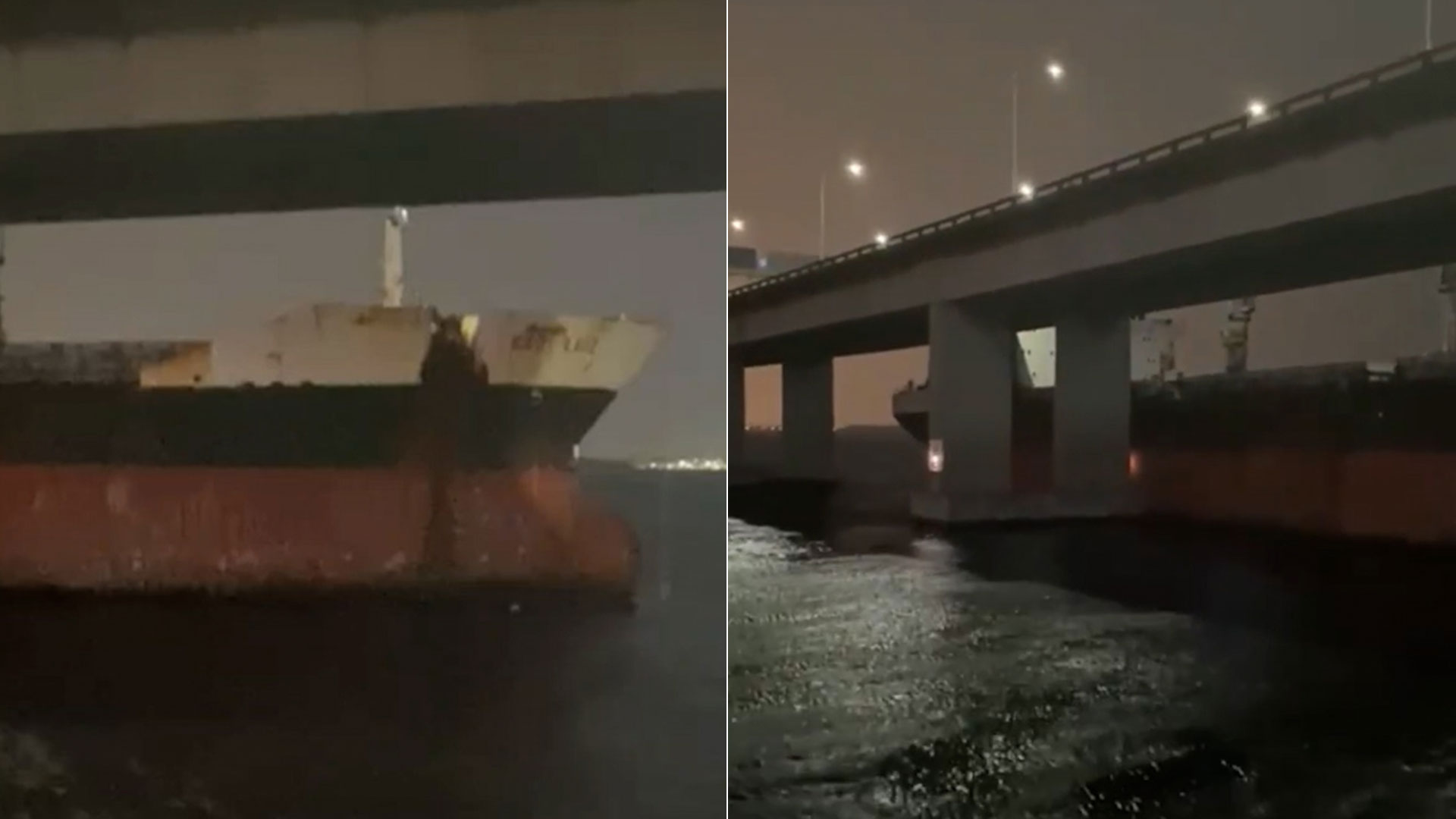 Un barco a la deriva impactó contra el principal puente de Río de Janeiro