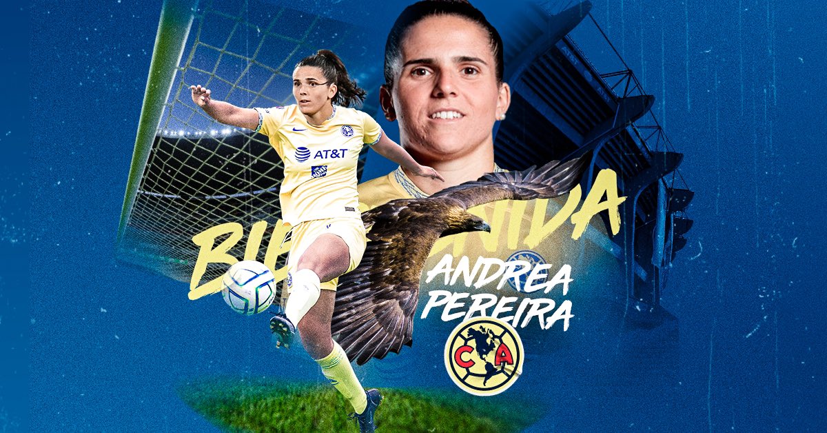 Andrea Pereira, nueva jugadora del América Femenil procedente del Barcelona (Foto: Club América)