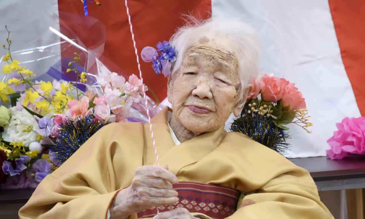 Kane Tanaka se convirtió en la persona viva más longeva del mundo en 2018. Nació el 2 de enero de 1903 (KYODO / Reuters)