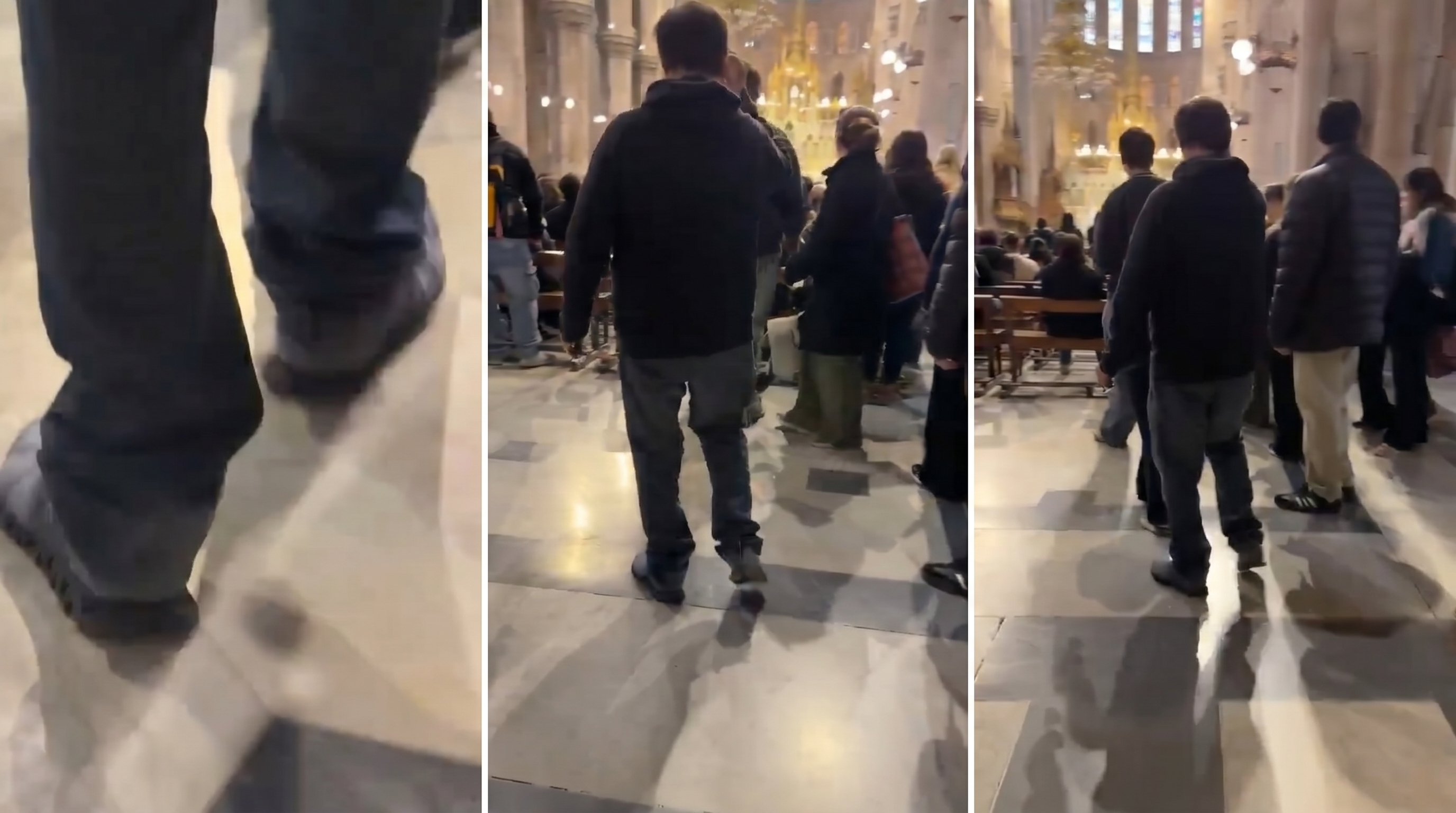 Grabaron a Marcelo Porcel en la Bas&iacute;lica de Luj&aacute;n y denunciaron que a&uacute;n no le colocaron la tobillera electr&oacute;nica