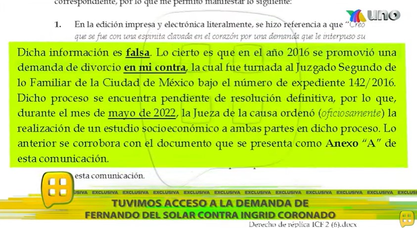 Ingrid assured that the lawsuit he filed had caused the socioeconomic study that Anna complained about (Screenshot: Ventaneando)