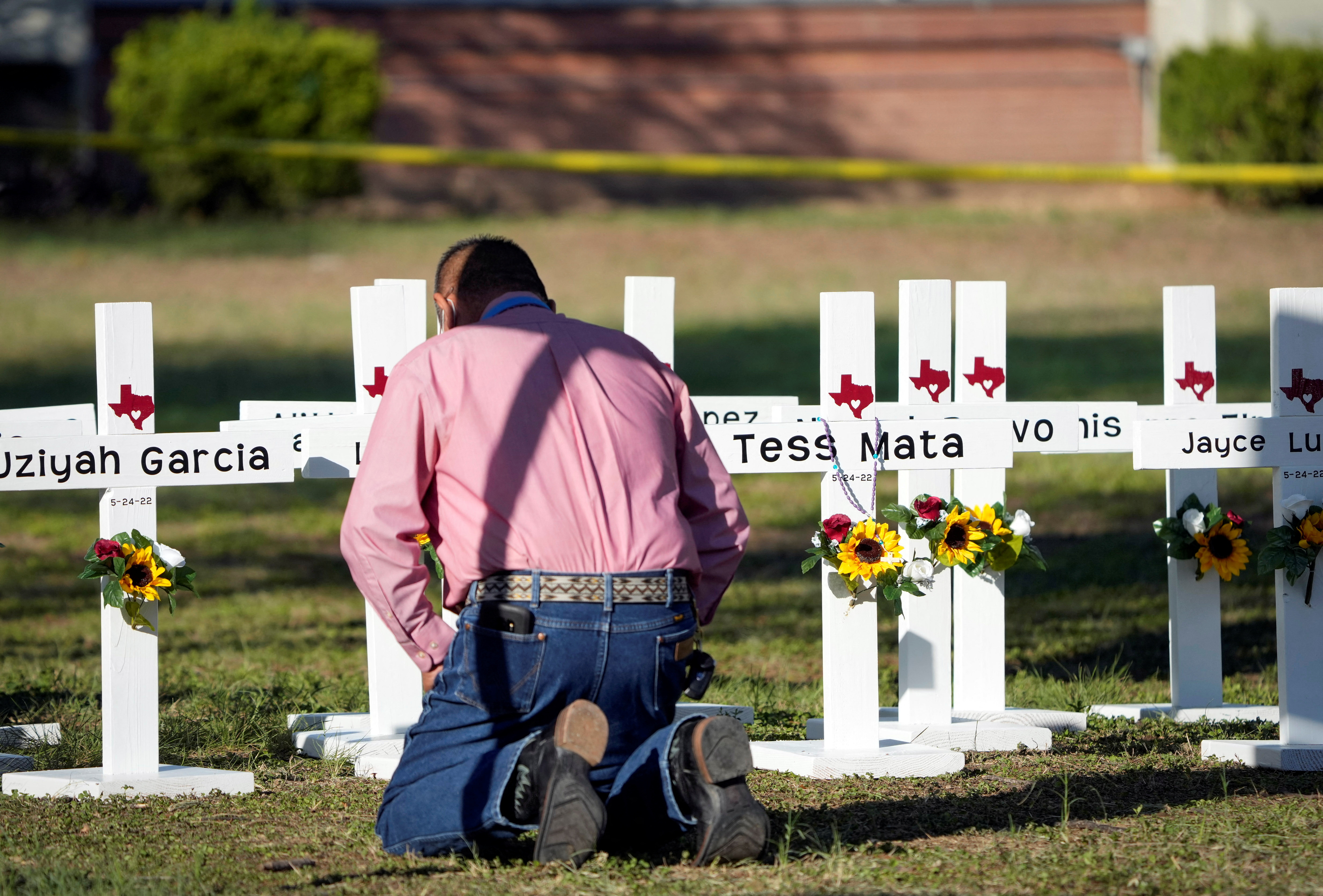 Homenaje a las víctimas de Texas (Jack Gruber/USA Today Network via REUTERS)
