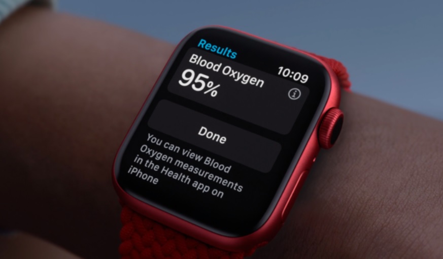 Apple Watch 6 mide nivel de saturación de oxígeno en sangre