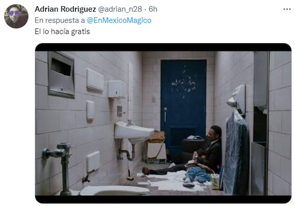 Un usuario de Twitter comparó el cuarto con una de las escenas de "En búsqueda de la felicidad", de 2006 (Captura de pantalla)