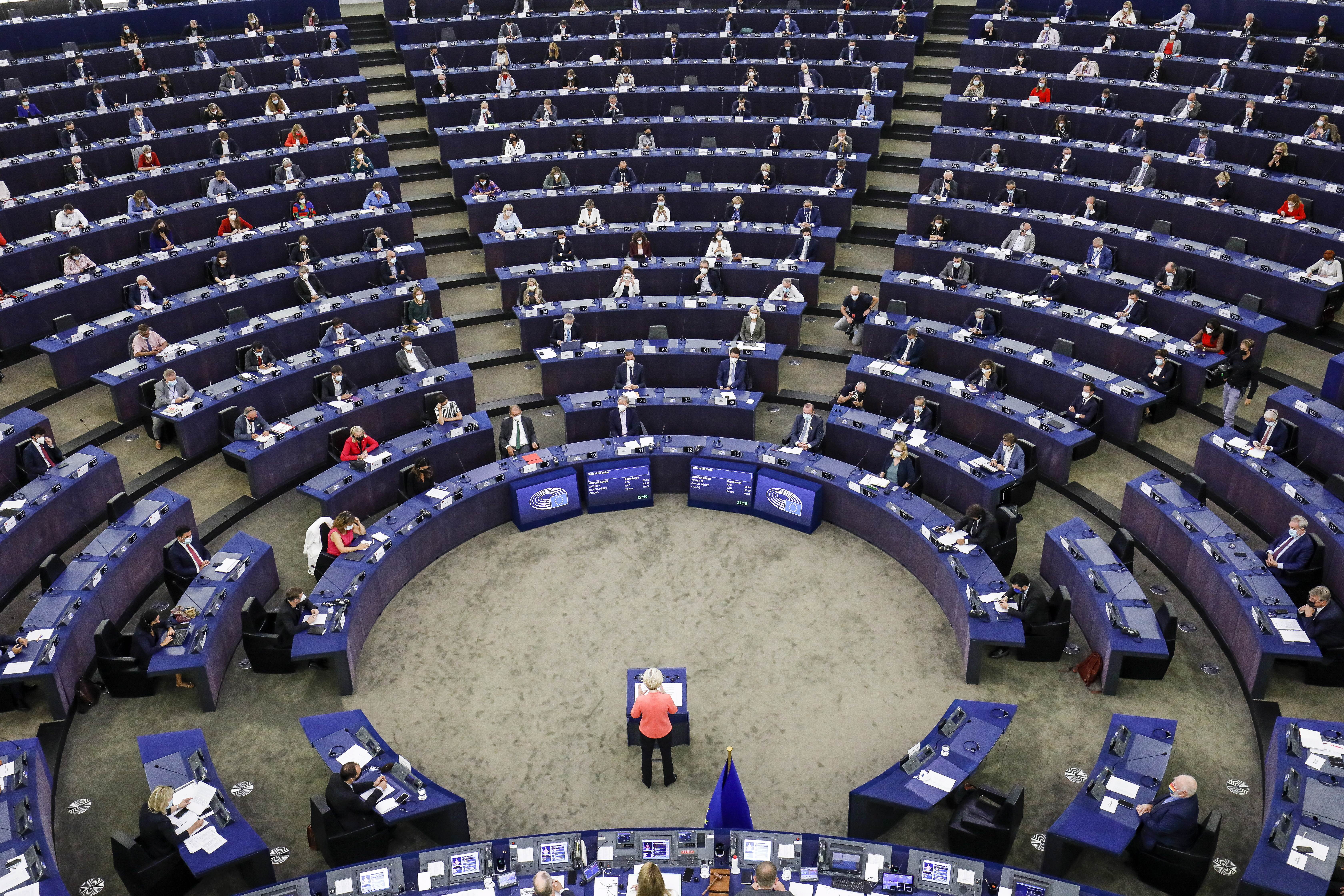 Imagen de archivo de un pleno del Parlamento Europeo en Estrasburgo. EFE/EPA/JULIEN WARNAND
