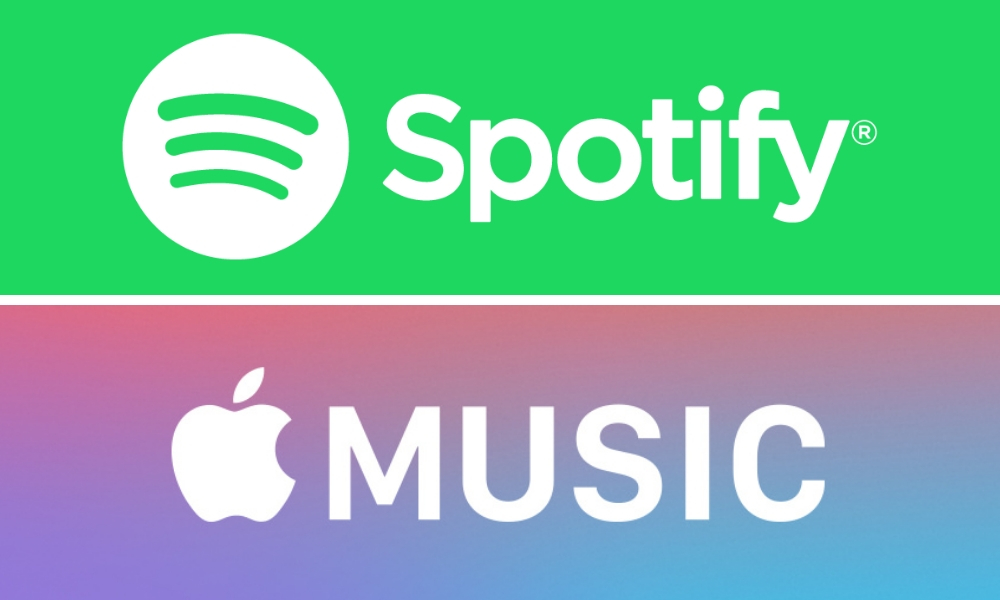 Logos de Spotify y Apple Music