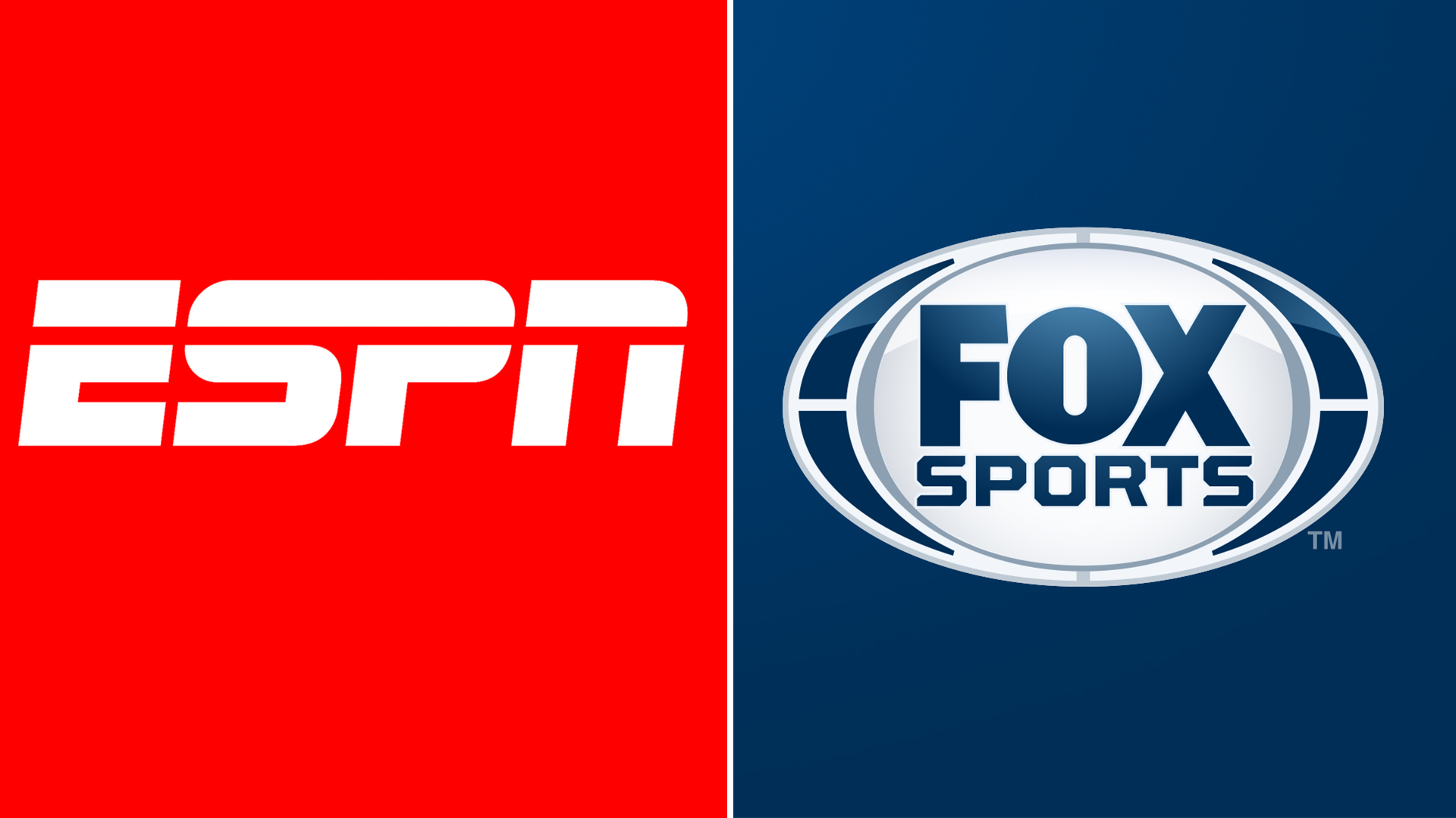 Los logos de ESPN y Fox: volverán a competir