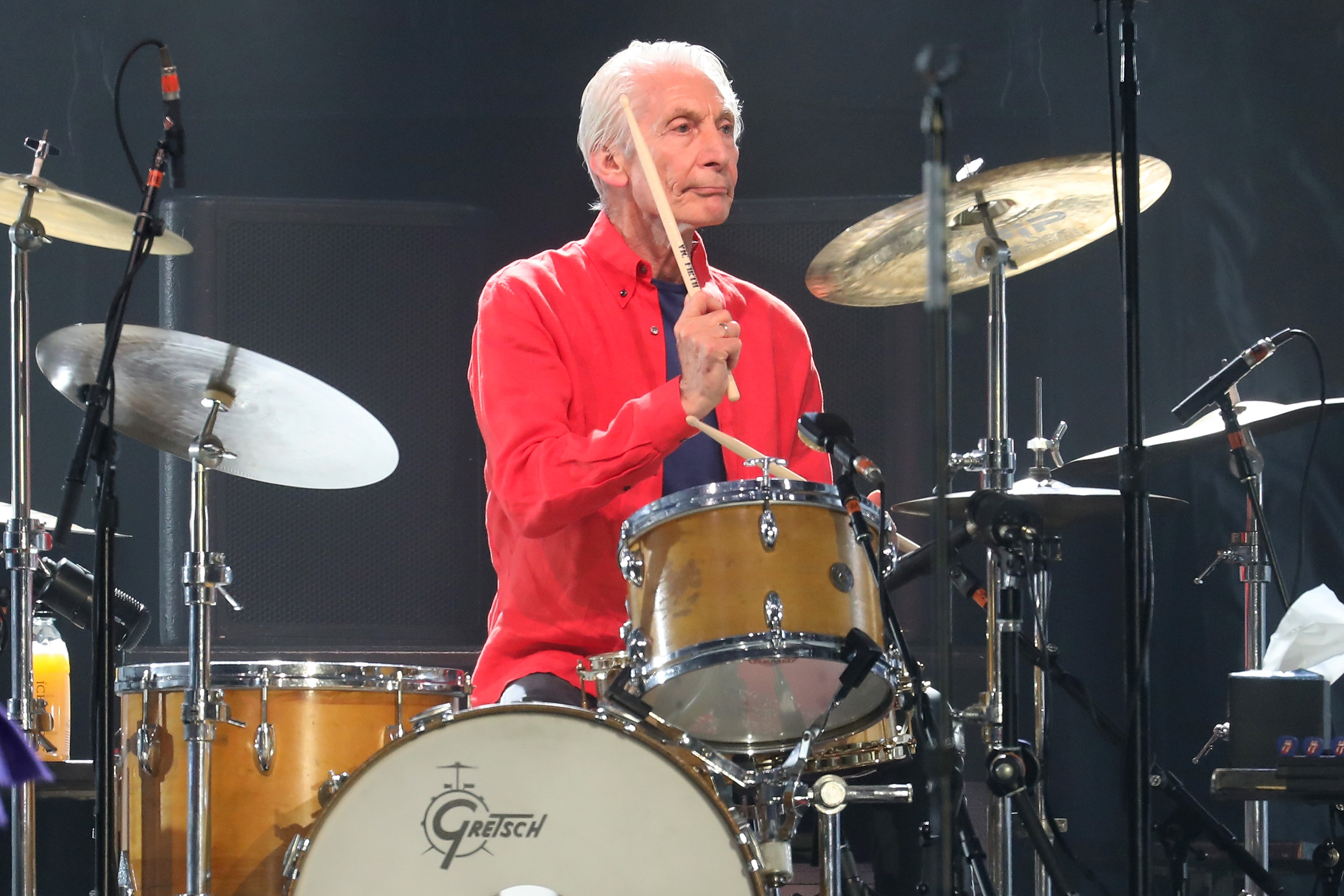 Charlie Watts el baterista de The Rolling Stones durante un concierto en el MetLife Stadium el 5 de agosto de 2019 en East Rutherford, Nueva Jersey. El músico tenía 80 años (Getty Images)