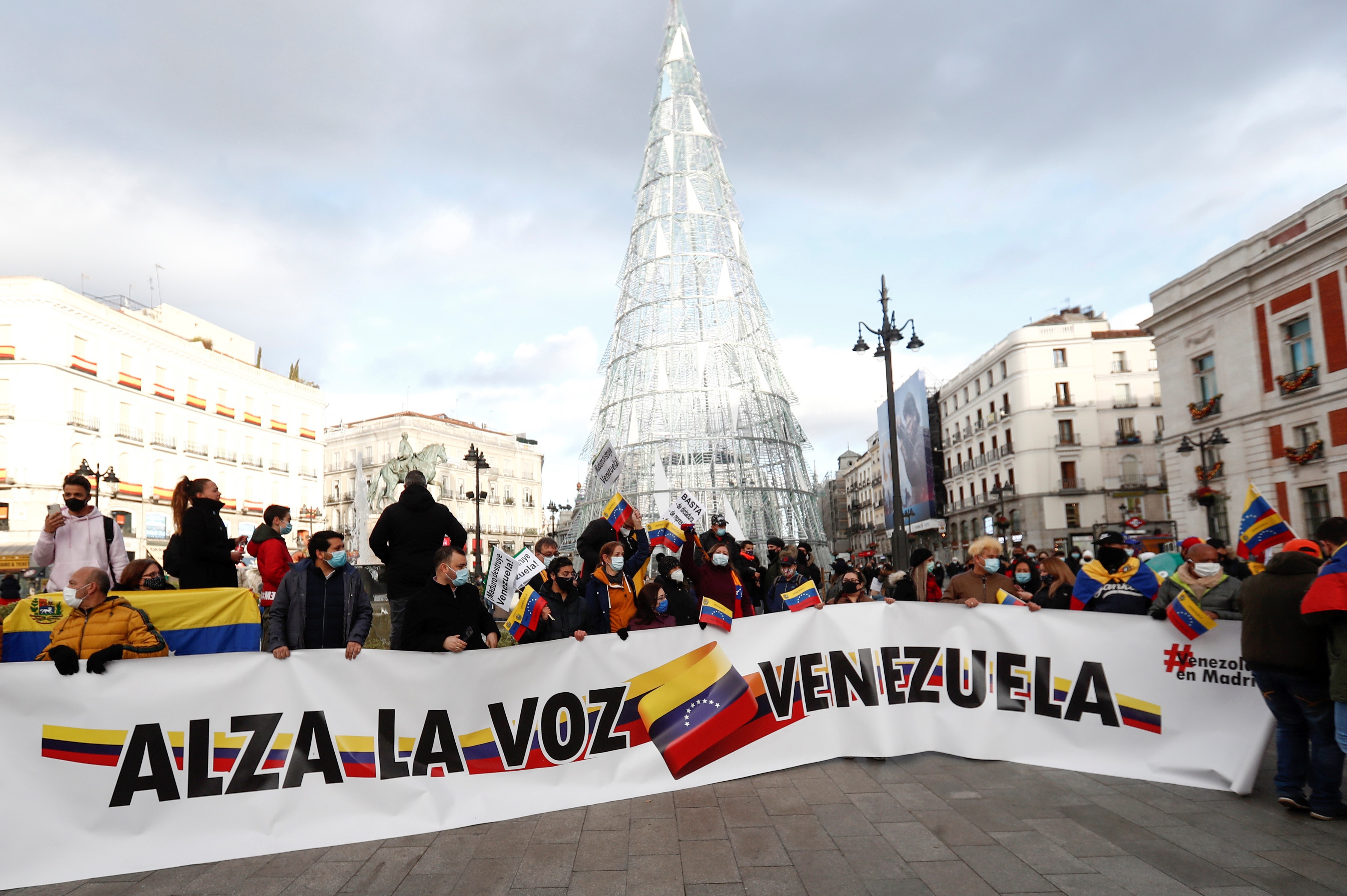 Caminata de apoyo a los venezolanos en Madrid, el pasado mes de diciembre. EFE/Mariscal/Archivo
